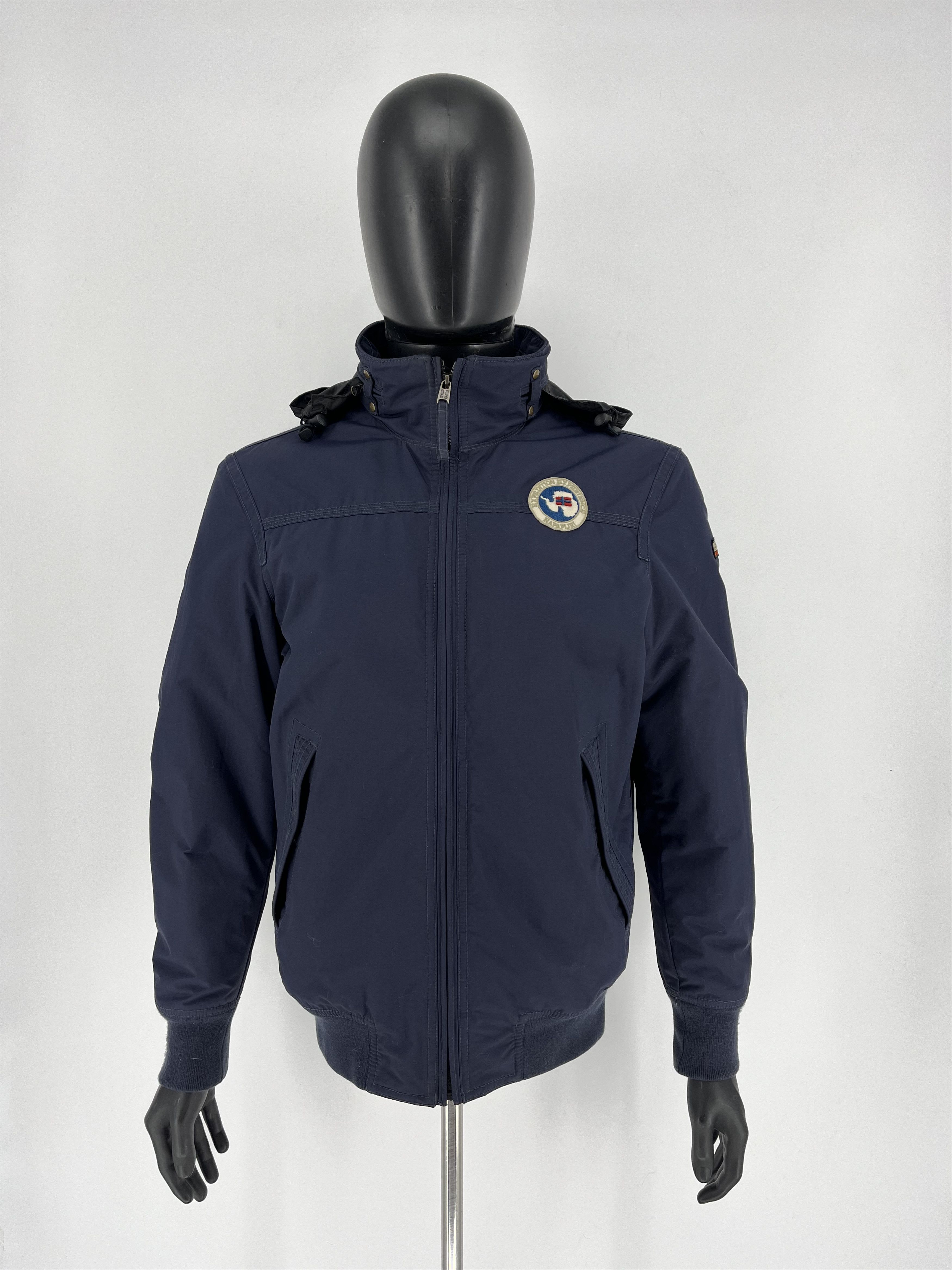 Napapijri Vintage NAPAPIJRI GEOGRAPHIC Embroiderd Logo Hooded Bomber Size US M / EU 48-50 / 2 - 3 Thumbnail