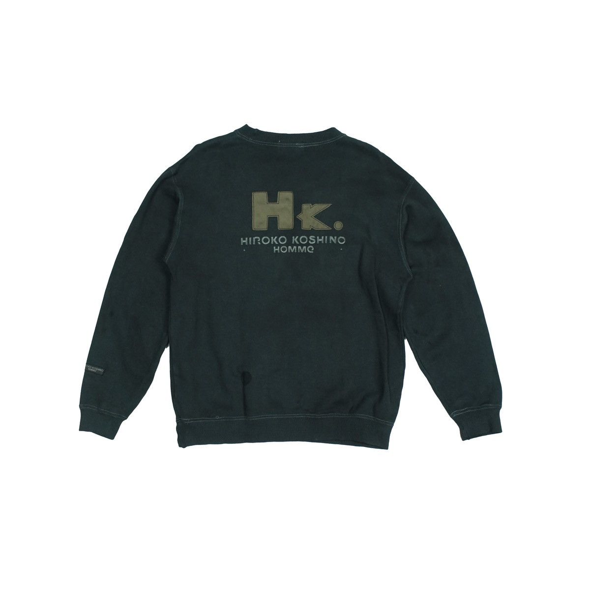 Hiroko Koshino Homme *NoTariff Hiroko Koshino Dyed Spell Out Logo Crewneck Size US M / EU 48-50 / 2 - 1 Thumbnail