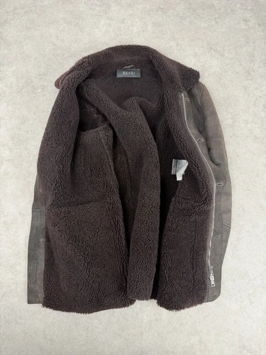Gucci FW2002 Gucci Shearling Lamb Fur Brown Premium Leather Jacket Size US L / EU 52-54 / 3 - 11 Thumbnail