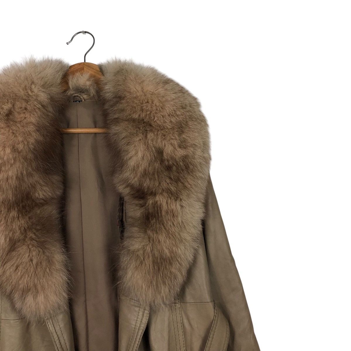 Japanese Brand 📌Vintage Long Leather Jacket Partina Double Breast Fur Size US M / EU 48-50 / 2 - 8 Thumbnail