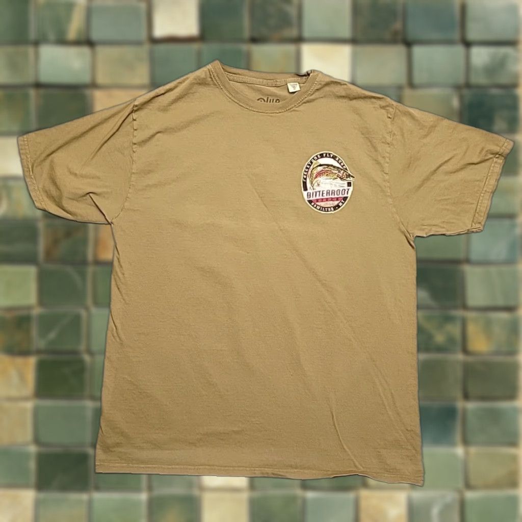 Vintage Freestone Fly Shop Shirt Mens M Green Hamilton Montana Rainbow Trout TEE Shirt Mens Green USA Outdoor Fish Crew Neck Cotton Jersey Short Sleeve Size US M / EU 48-50 / 2 - 1 Thumbnail
