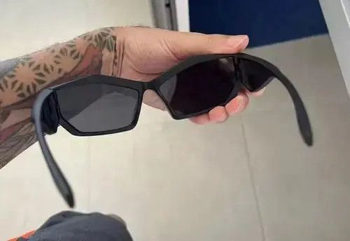 Vintage Cyber Black Sunglasses Retro Punk Archive Cosplay Jewelry Size ONE SIZE - 4 Thumbnail