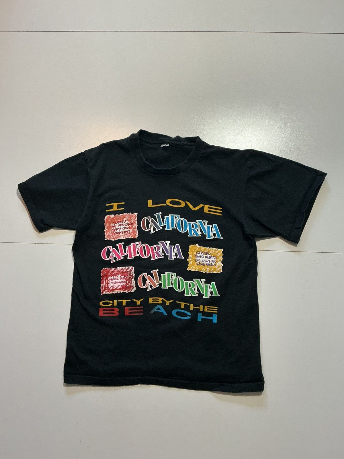 Vintage Vintage 90s I Love California Beach Single Stitch T-Shirt Size US S / EU 44-46 / 1 - 1 Thumbnail