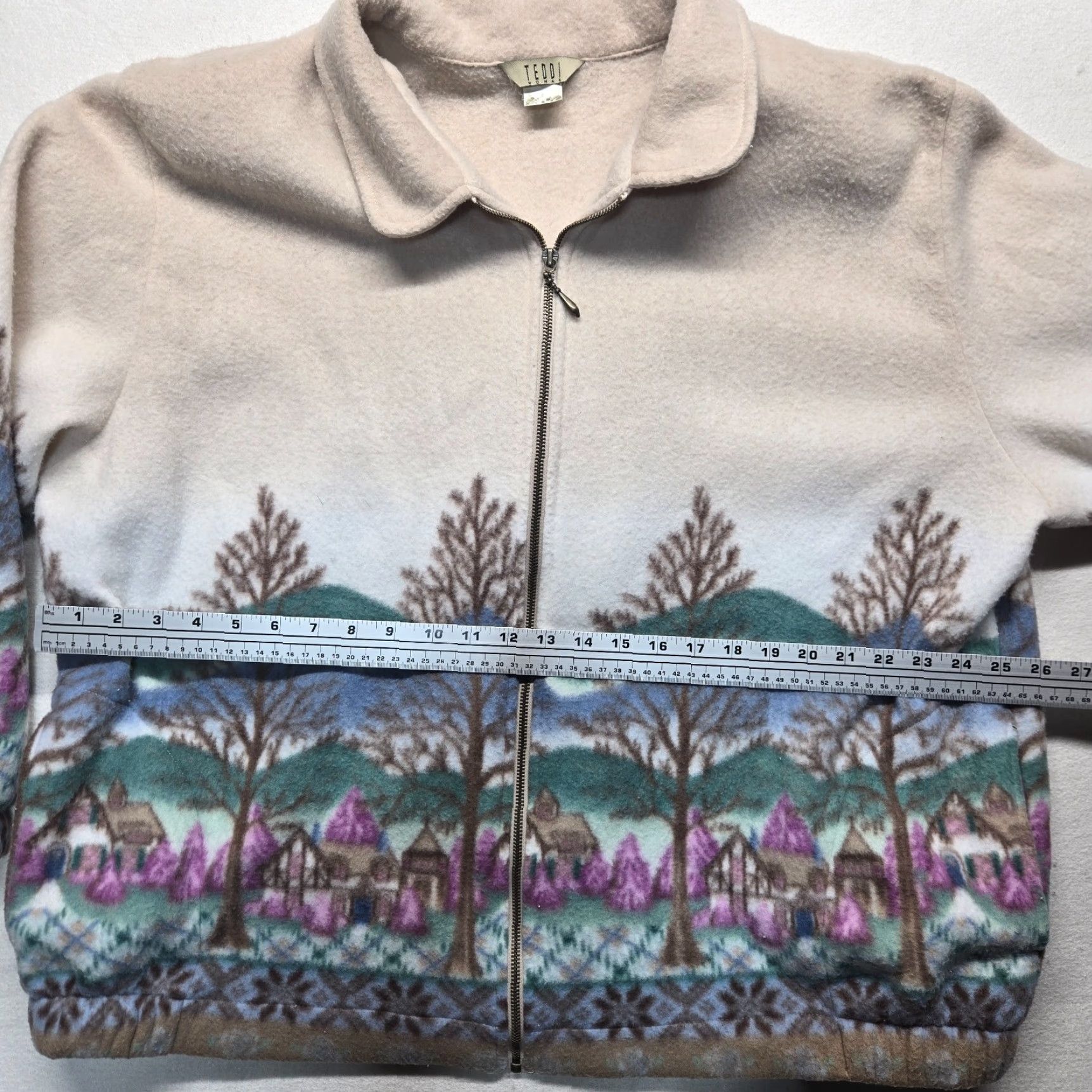 Vintage Teddi Sweater Long Sleeve Adult Women's 2XL XXL Zip Nature Trees Coat Jacket Size XXL / US 16-18 / IT 52-54 - 6 Thumbnail