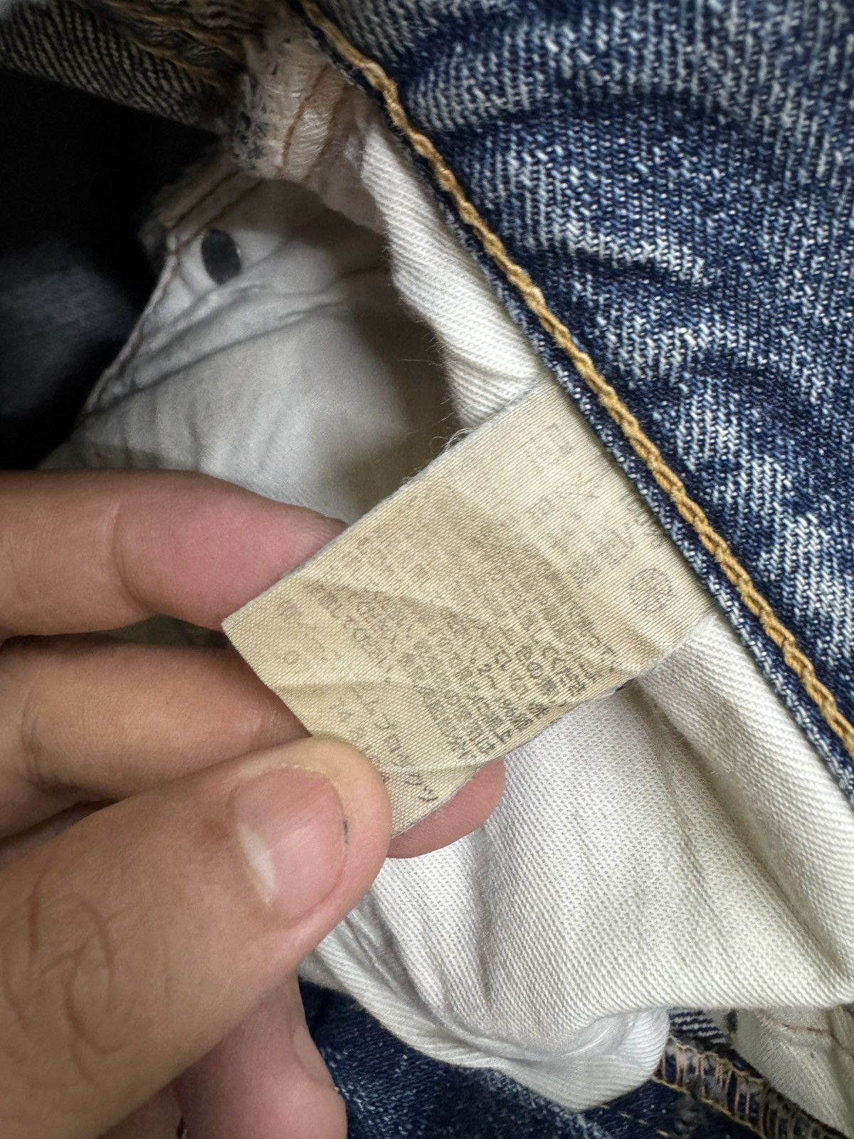 Orslow Vintage orSlow Selvedge Button Fly Claw Mark Fade Distressed Size US 31 - 16 Thumbnail
