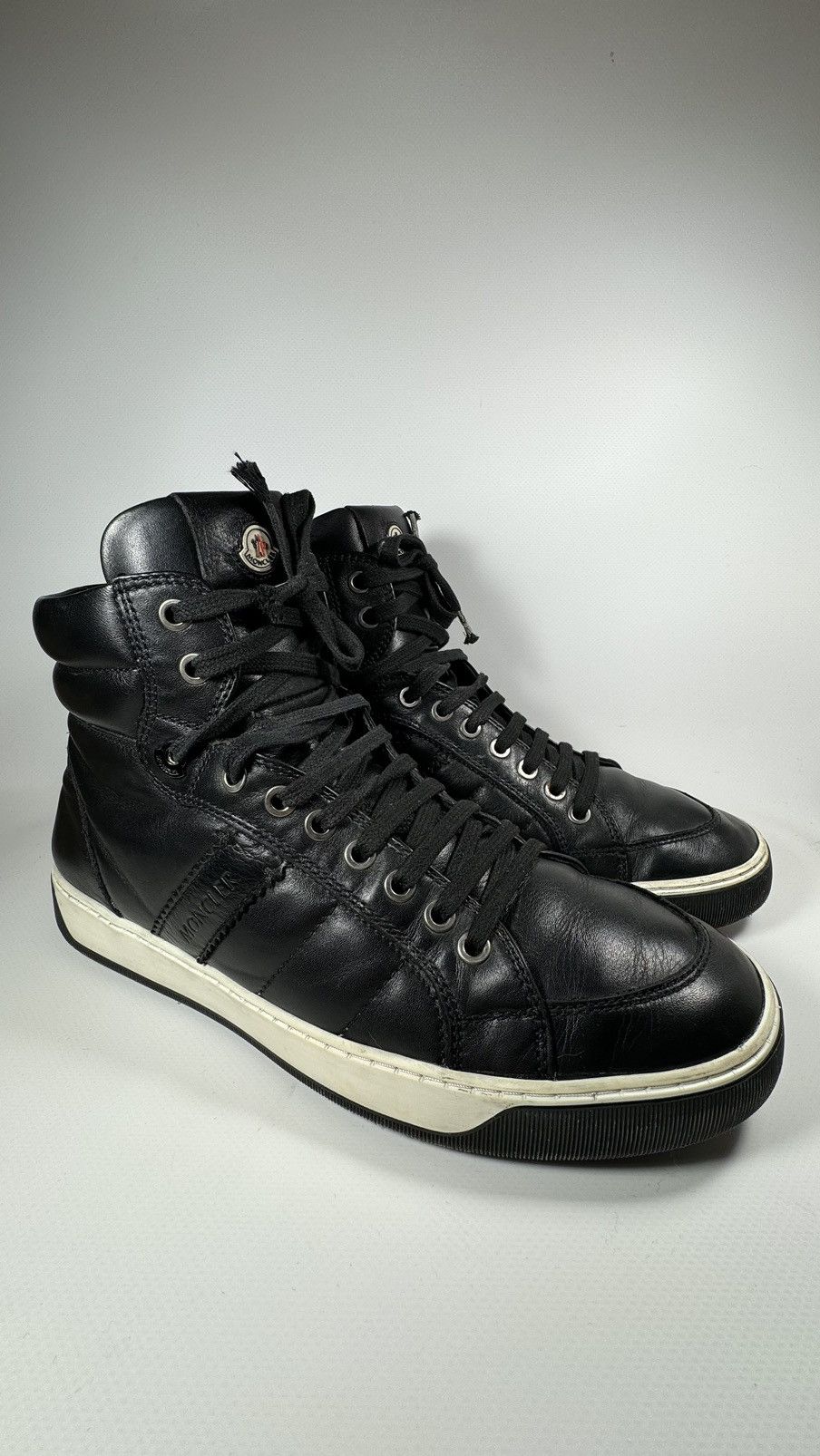 image of Moncler New Lyon Scarpa Leather Shoes in Black, Men's (Size 9)