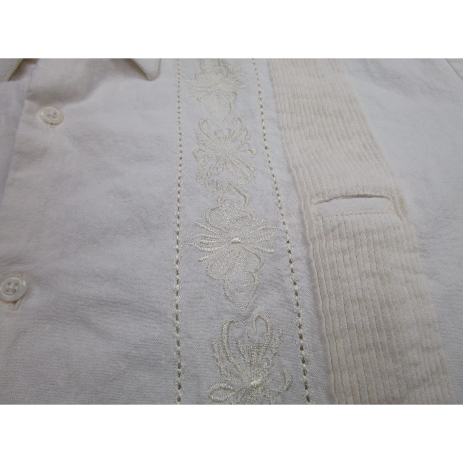 Vintage VINTAGE Olveritas Shirt 2XL Ivory Cream White Cuban Rockabilly Mexico Beach Classic Mens Size US XXL / EU 58 / 5 - 5 Thumbnail