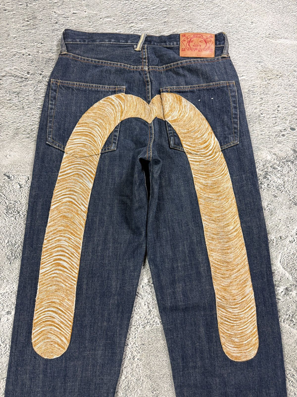 Evisu Evisu jeans daicock gold big logo embroidery selvedge denim Size US 29 - 2 Thumbnail