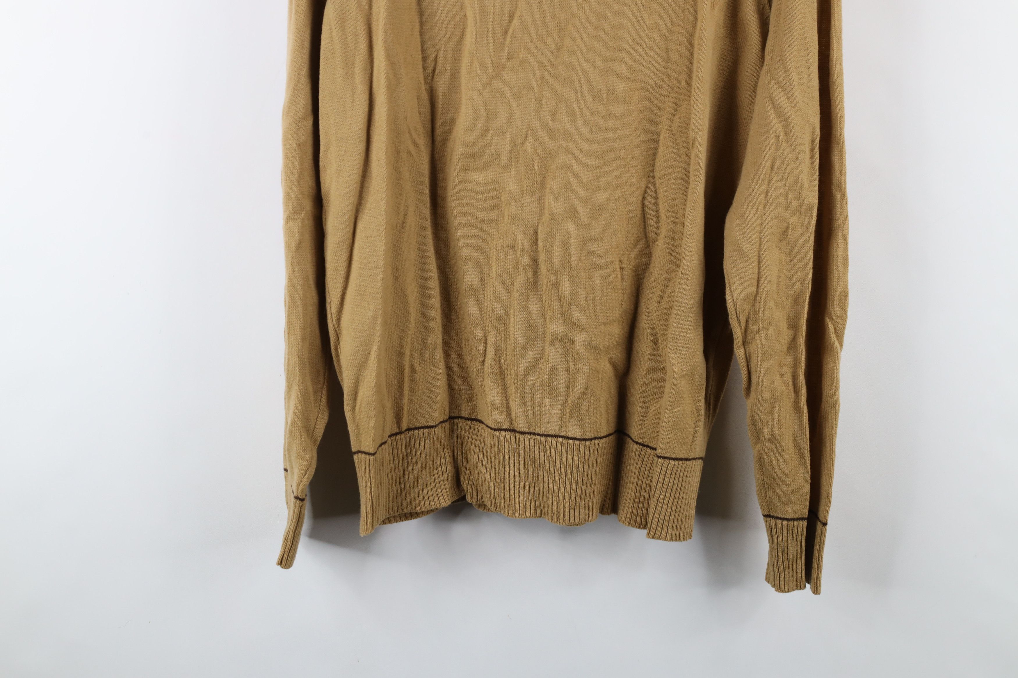 Vintage Vintage 60s 70s Rockabilly Collared Pullover Sweater Brown Size US XL / EU 56 / 4 - 10 Thumbnail