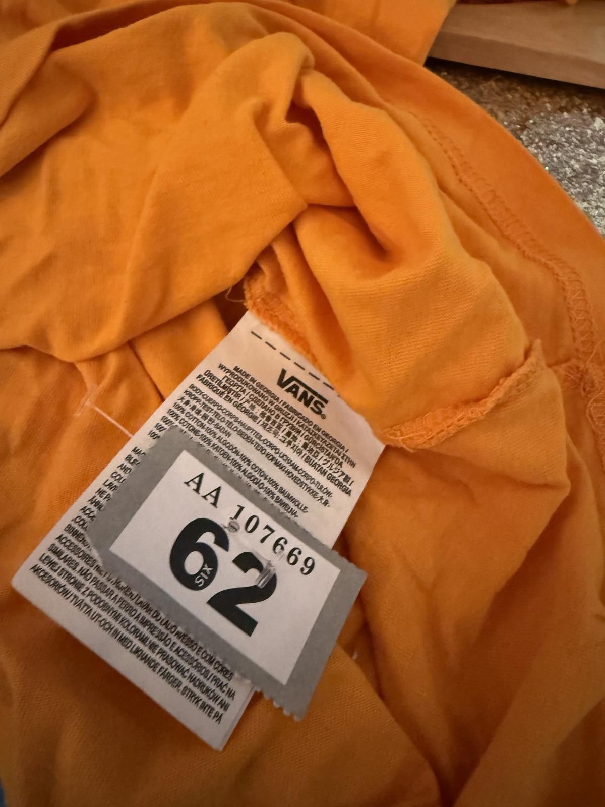 Vans Vans Orange Checkered Logo T-Shirt Mens Size Large Size US L / EU 52-54 / 3 - 3 Thumbnail