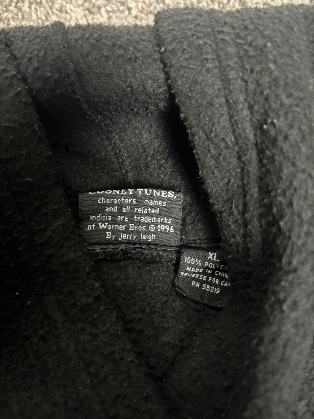 Warner Bros Vintage black 1996 fleece looney tunes hoodie Size US XL / EU 56 / 4 - 3 Thumbnail