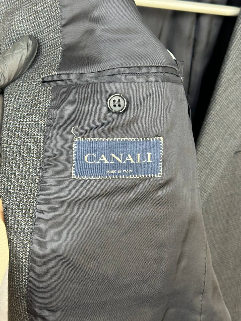 Canali RRP $1500 Canali Luxury Italy Tailored Wool Blazer Birdseye Size 50R - 10 Thumbnail