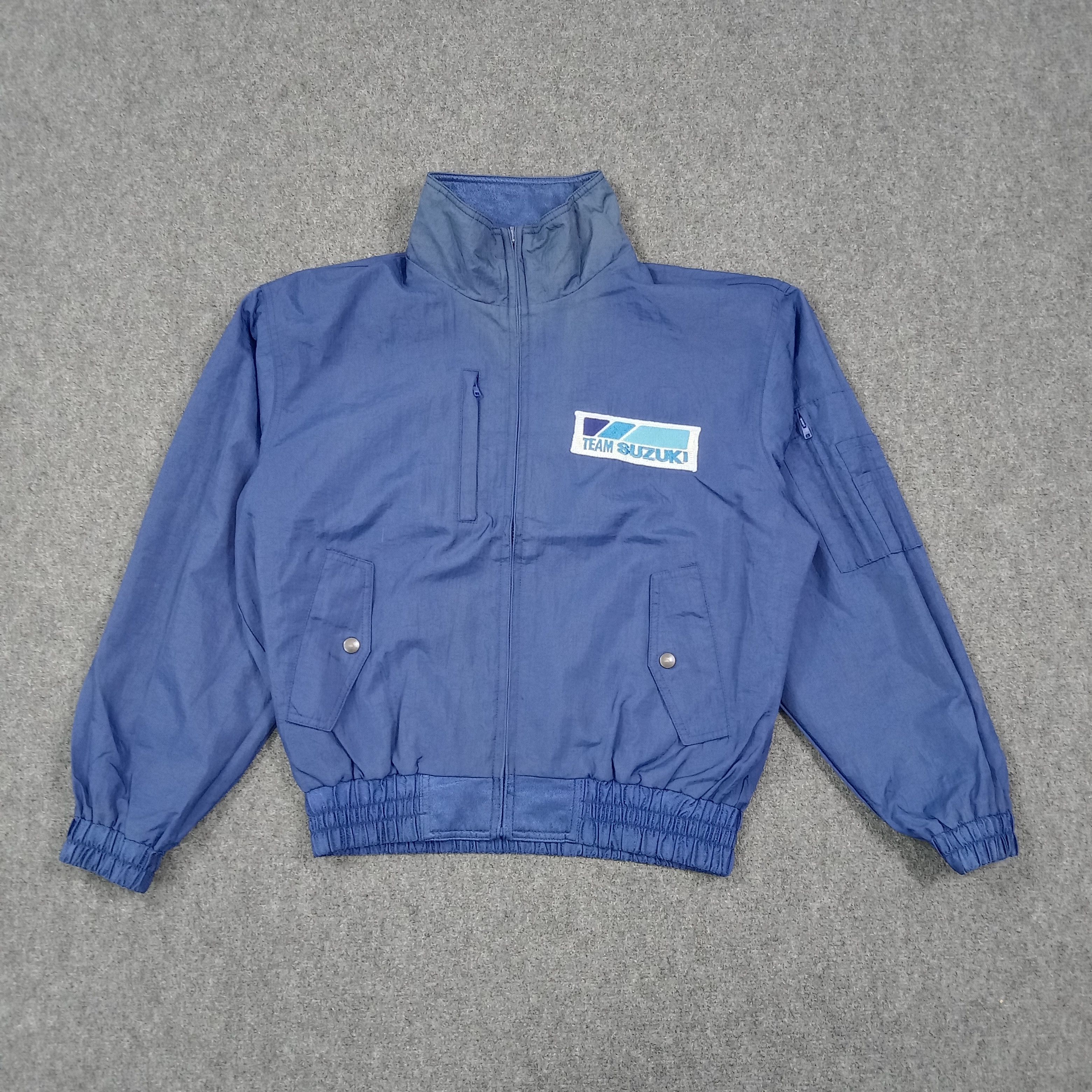 Japanese Brand Vintage 90's Team Suzuki Racing Reversibe Jacket C269N10 Size US L / EU 52-54 / 3 - 8 Thumbnail