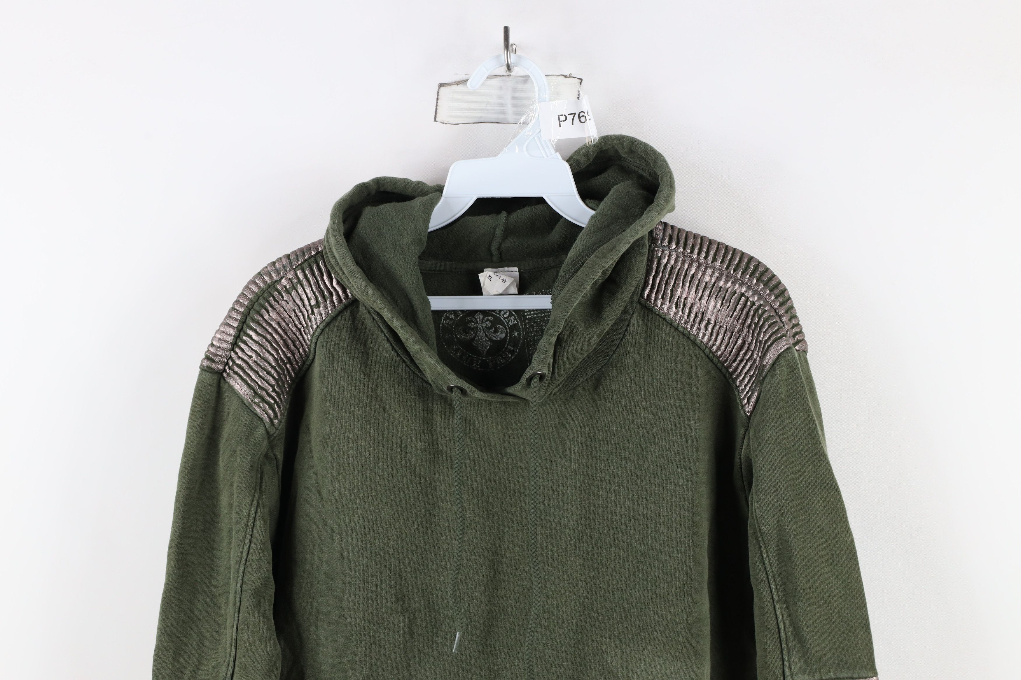 Affliction × Vintage Vintage Affliction Out Metallic Ribbed UFC MMA Hoodie Green Size US XL / EU 56 / 4 - 2 Thumbnail