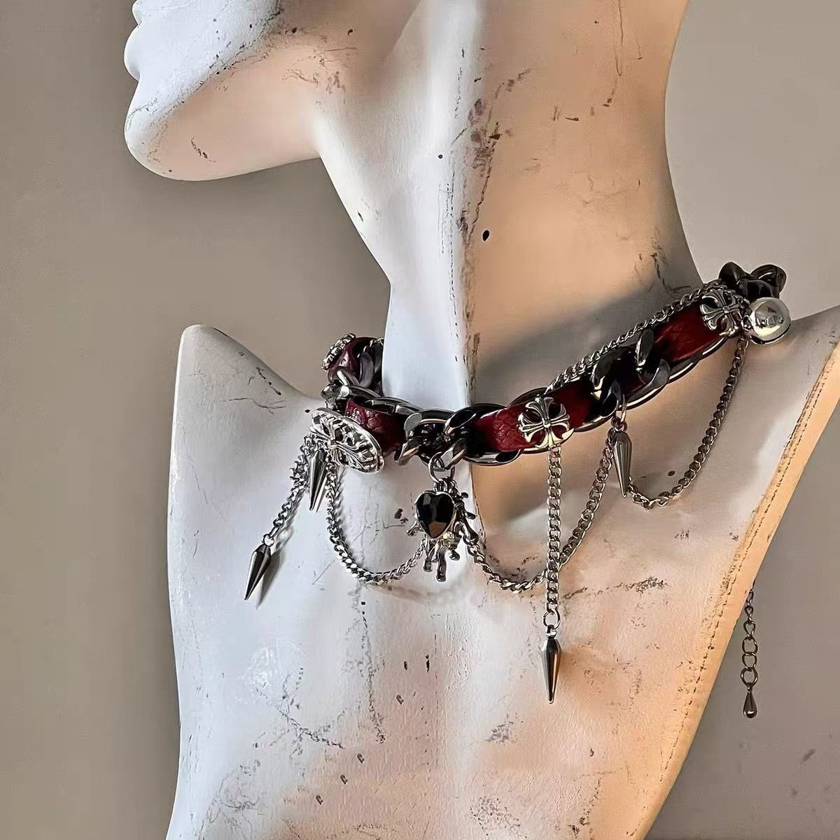Japanese Brand × Vintage Retro punk necklace Size ONE SIZE - 3 Thumbnail