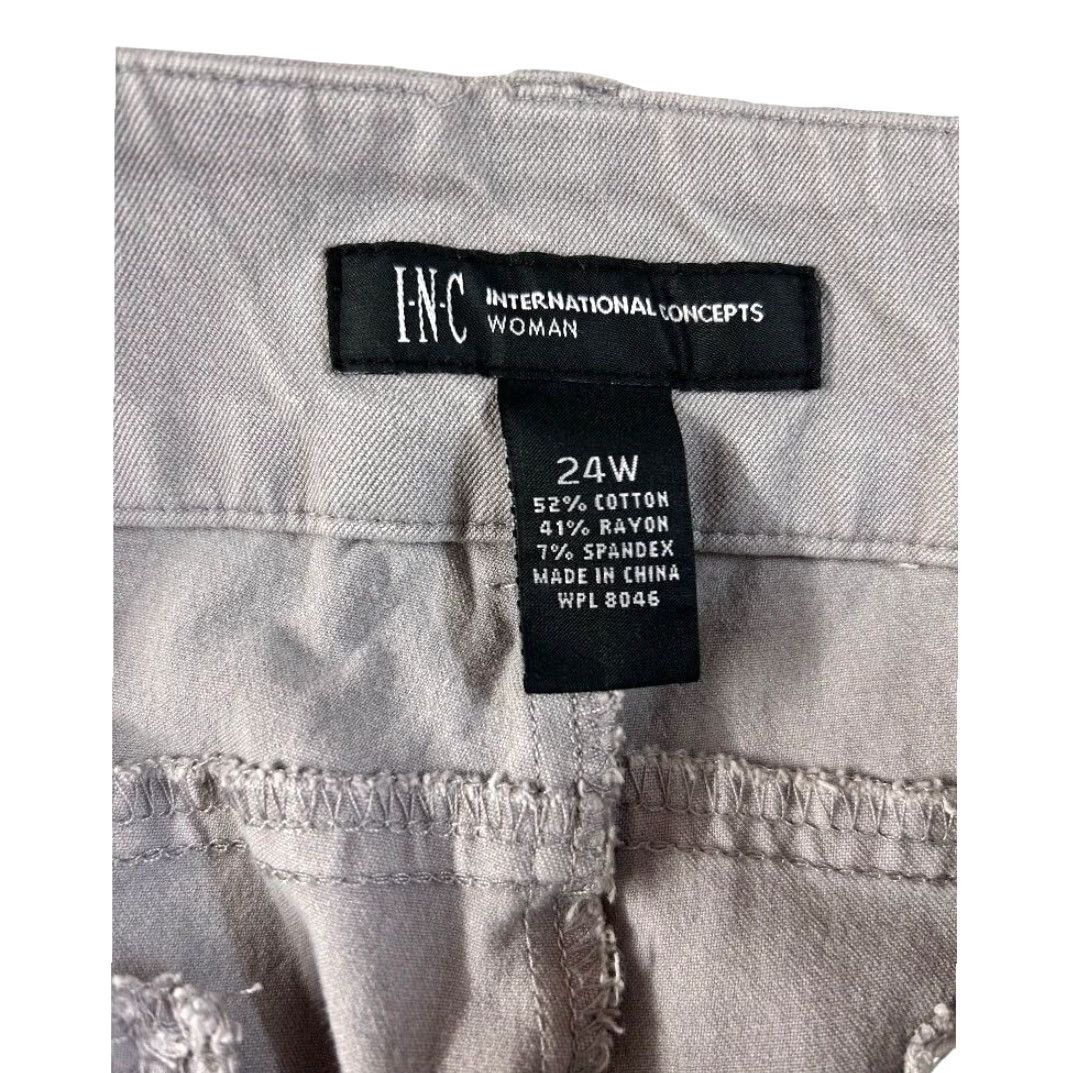 Vintage INC International Concepts Pants Women 24W Gray Capri 21" Inseam Size 42" / US 20 - 8 Thumbnail
