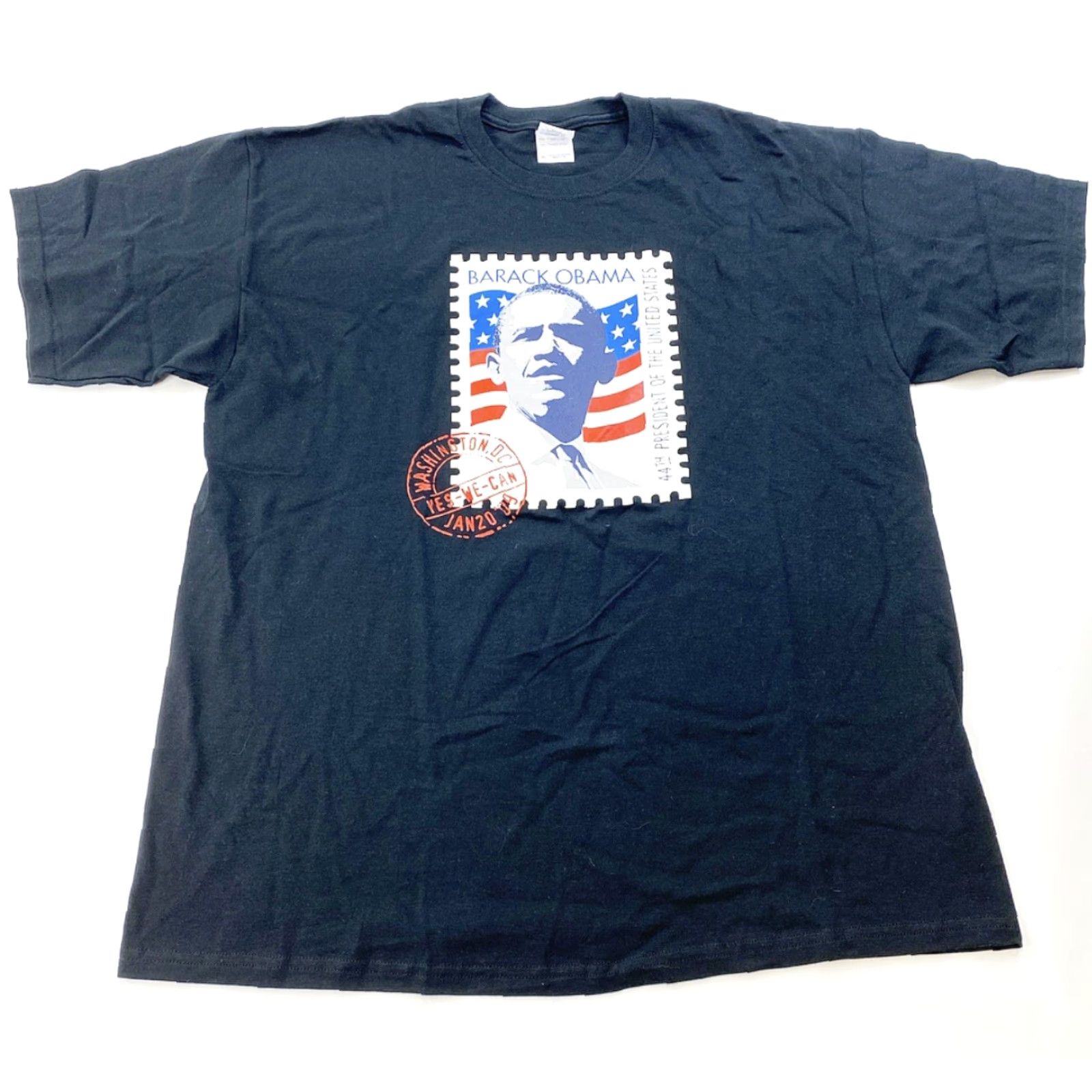 Delta Barack Obama T Shirt Mens XL Black Inauguration 2009 - Graphic Tee Mens XL Black Barack Obama Inauguration 2009 T-Shirt Size US XL / EU 56 / 4 - 2 Thumbnail
