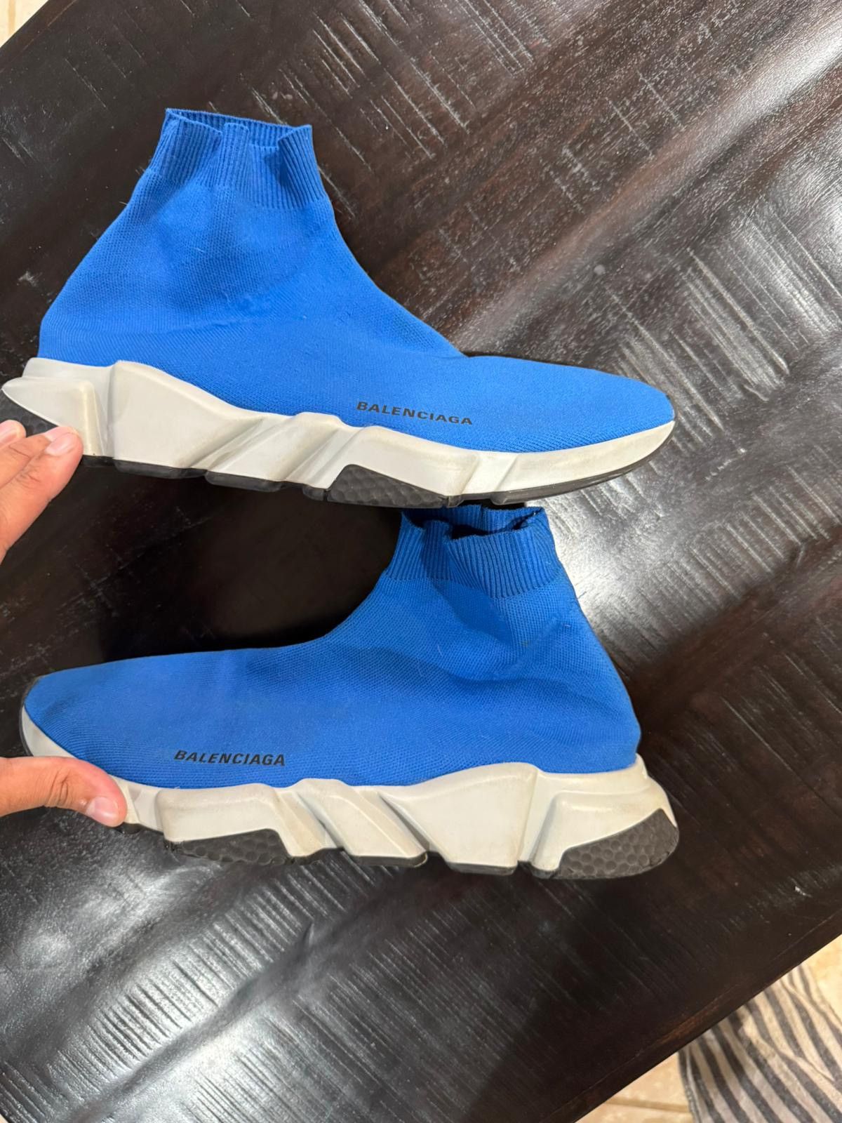 BALENCIAGA SPEEDトレーナー　size41 Balenciaga Men New Speed Trainer Mid Black White Sneakers