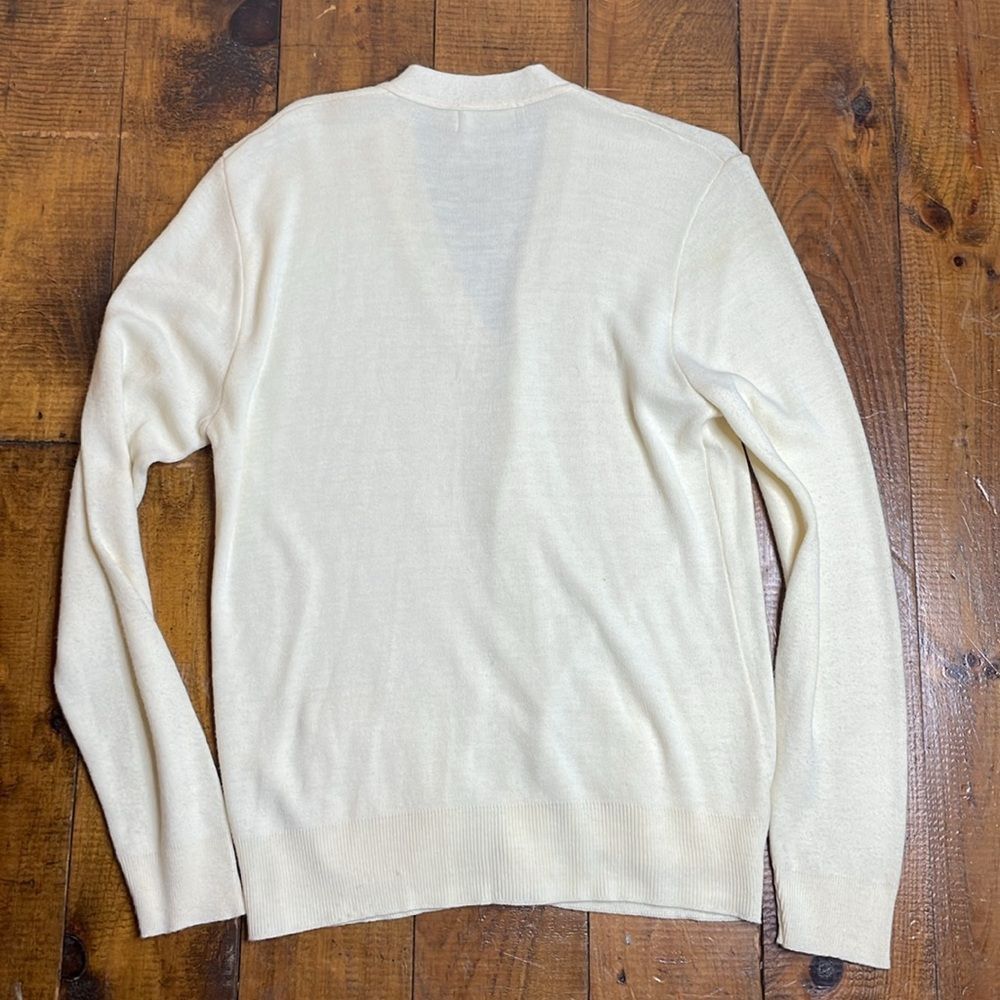 Vintage 70s Vintage Thunderbird Knits Cream cobain Cardigan Made in Size US M / EU 48-50 / 2 - 8 Thumbnail