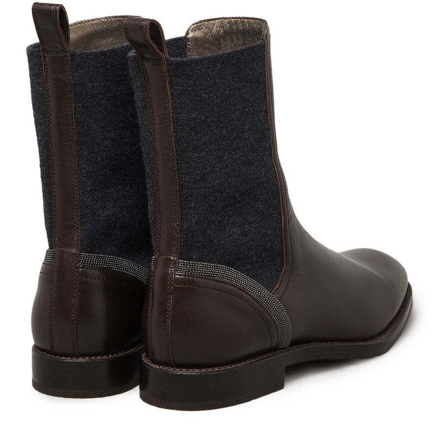 Brunello Cucinelli o1la1rc1a0325 Leather Boots in Brown Size US 5 / IT 35 - 5 Thumbnail