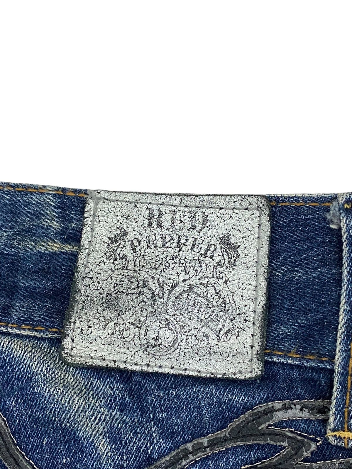 GOSTAR DE FUGA × Japanese Brand Flare Red Pepper Japan Denim Embroidery Mud Washed Distress Size US 32 / EU 48 - 10 Thumbnail