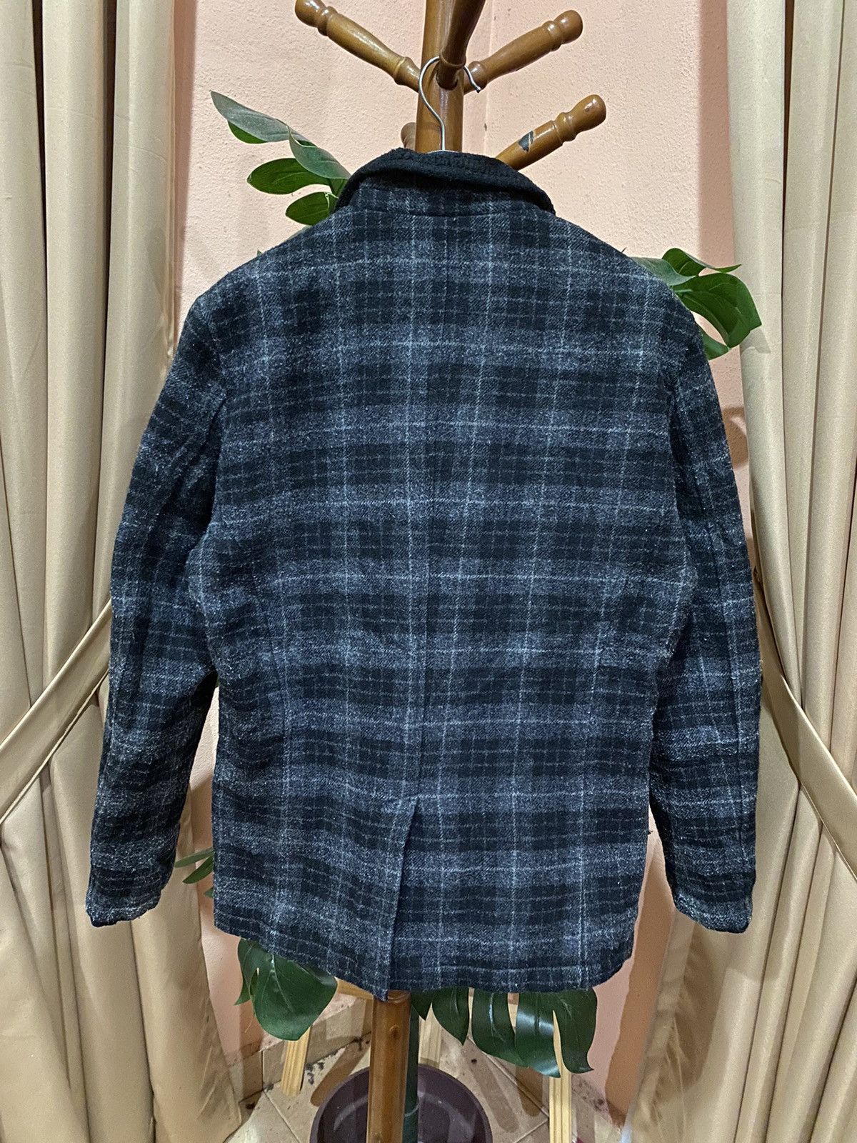 Katharine Hamnett London Hamnetti Wool Blend Duffle Coat – Classic Black Plaid Size L / US 10 / IT 46 - 4 Thumbnail
