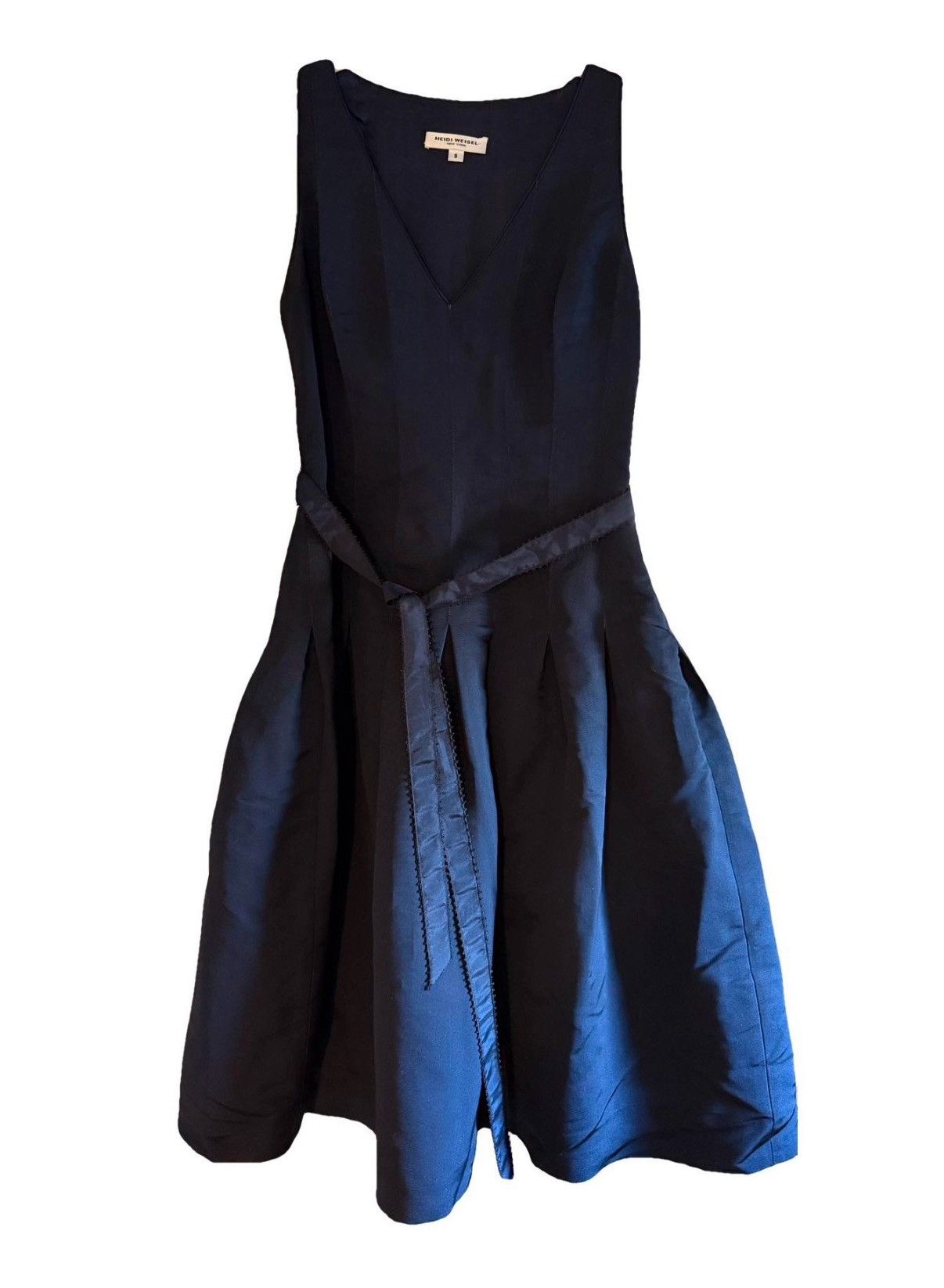 Vintage Vintage Navy Silk Taffeta Party Dress Size 8 Size M / US 6-8 / IT 42-44 - 1 Thumbnail