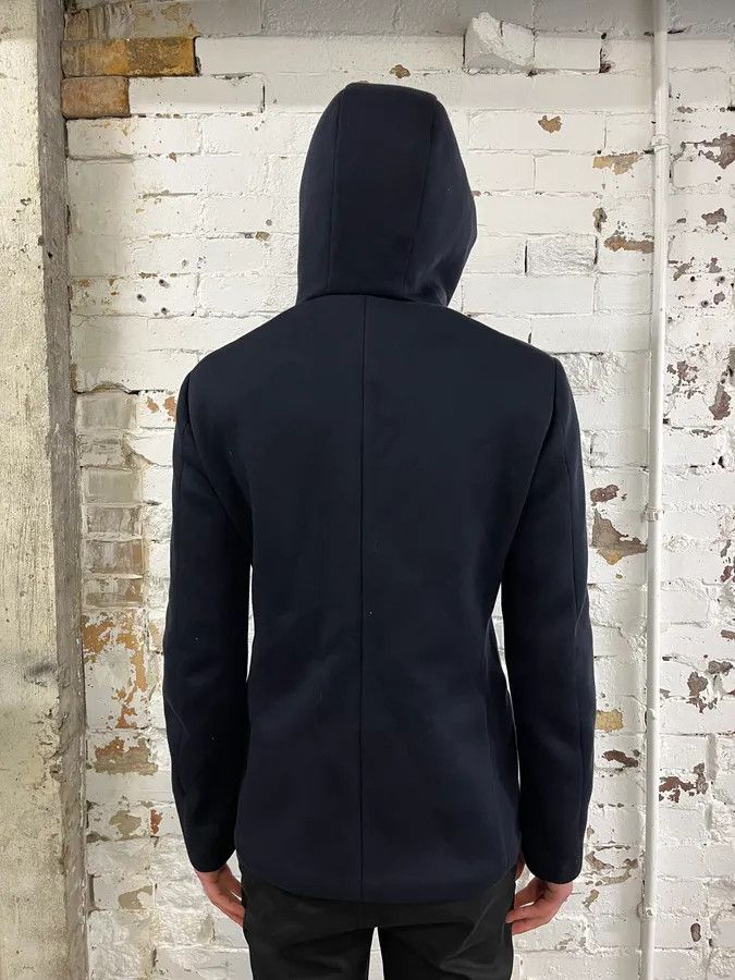 Emporio Armani AW2018 Emporio Armani Navy Wool Hooded Blazer Jacket Size US M / EU 48-50 / 2 - 3 Thumbnail