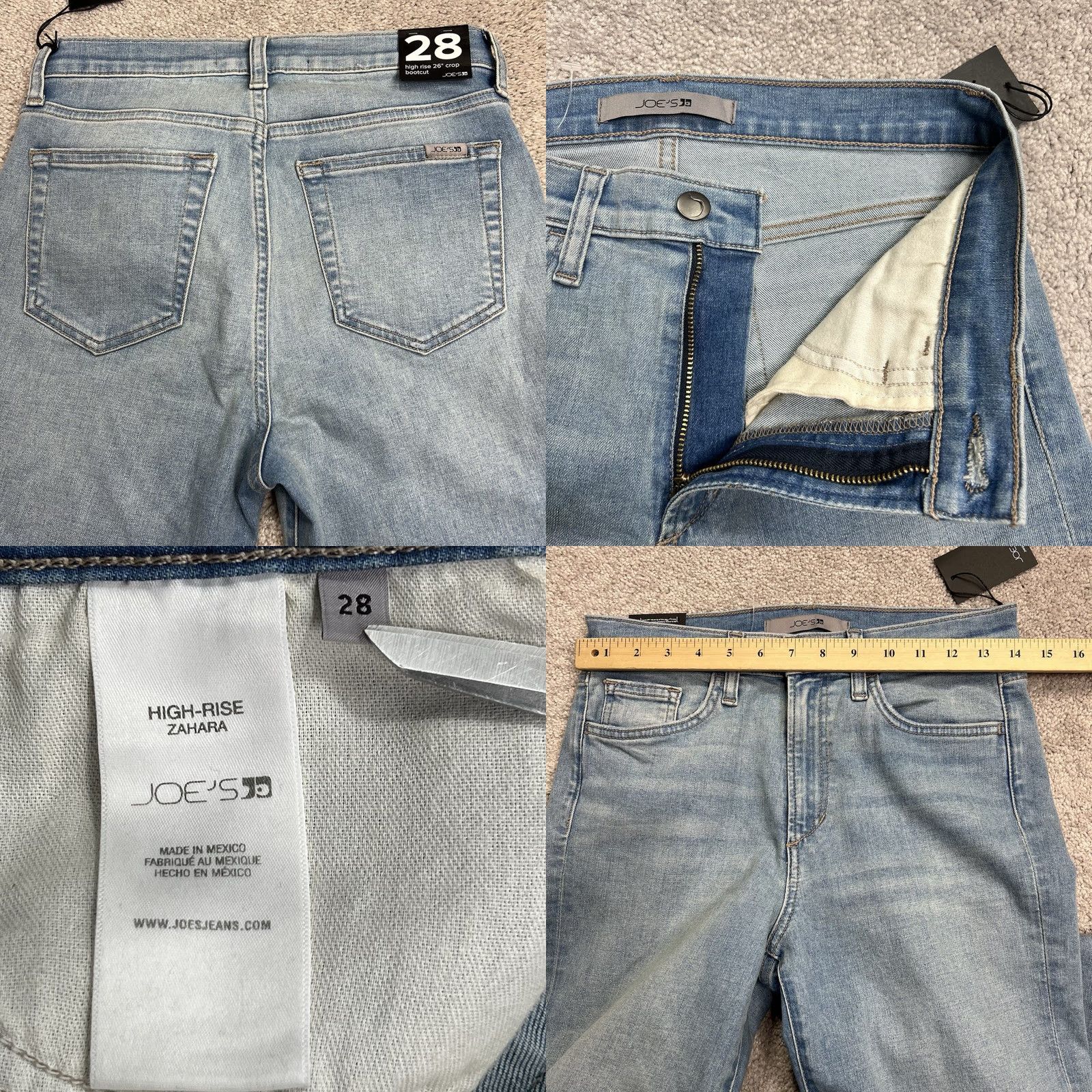 Vintage VINTAGE? No. Joe’s Jeans High Rise Bootcut Zahara Denim Light Wash 28 Regular Women's Jeans NWT Size 28" / US 6 / IT 42 - 8 Thumbnail