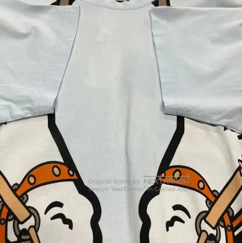 Burberry Burberry Light Blue Cotton T-Shirt with Horse Design. Size XS / US 0-2 / IT 36-38 - 4 Thumbnail
