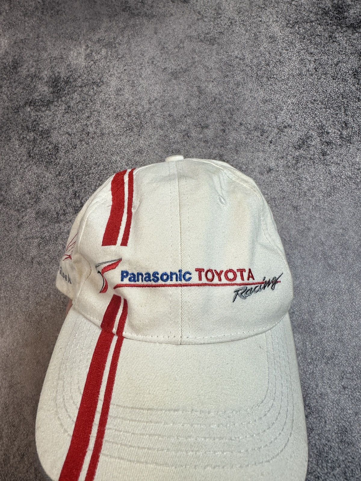 Japanese Brand Vintage Panasonic Toyota Racing Logo Cap Grand Prix Rare Size ONE SIZE - 2 Thumbnail