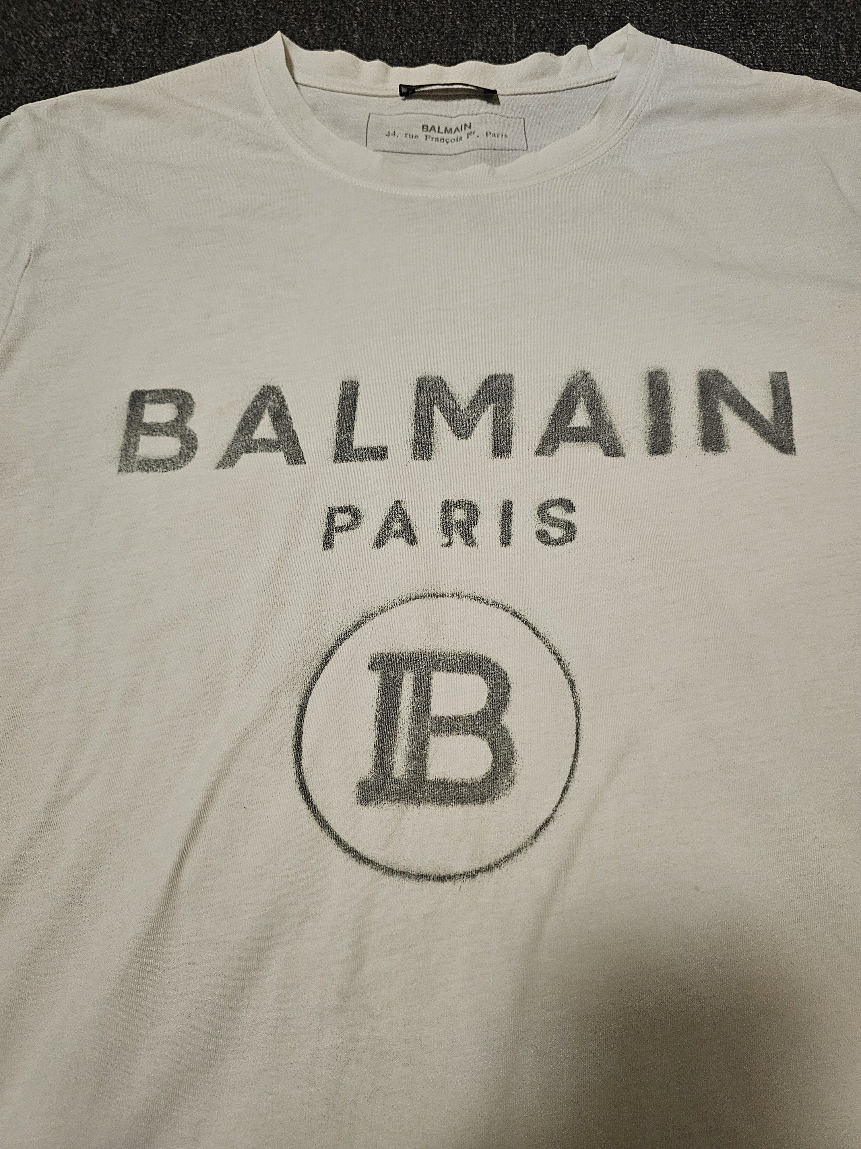 Balmain Balmain Men's White T-Shirt Size M Size US M / EU 48-50 / 2 - 2 Thumbnail