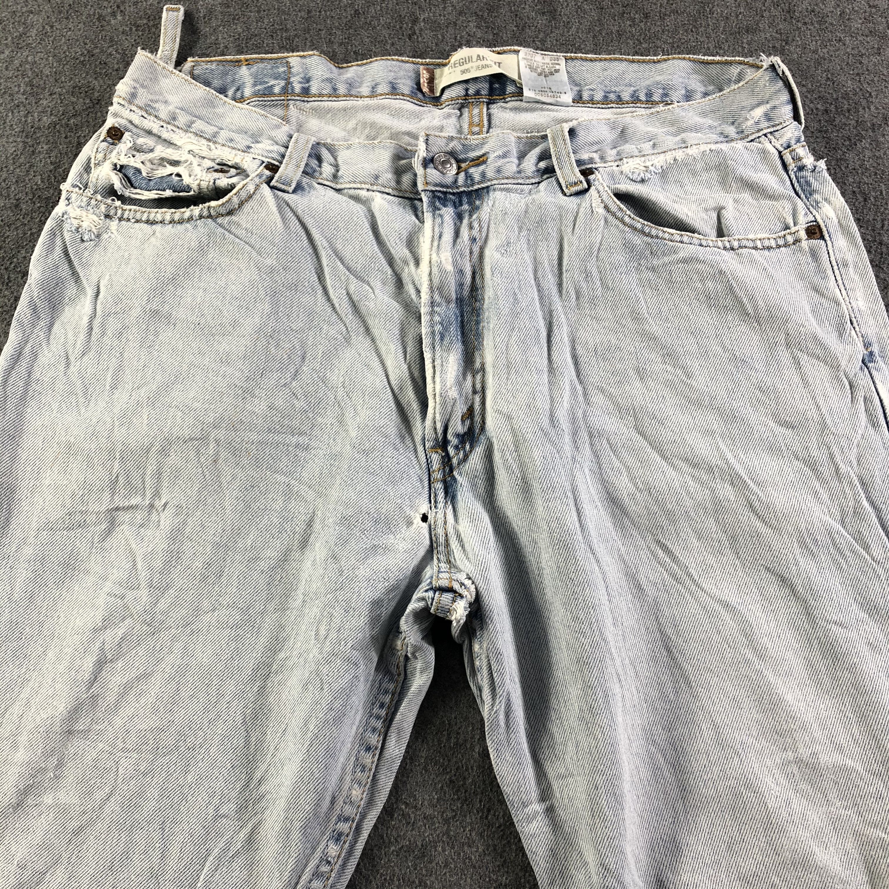 Levi's Vintage Light Wash Levis 505 Jeans-J3338 Size US 36 / EU 52 - 3 Thumbnail