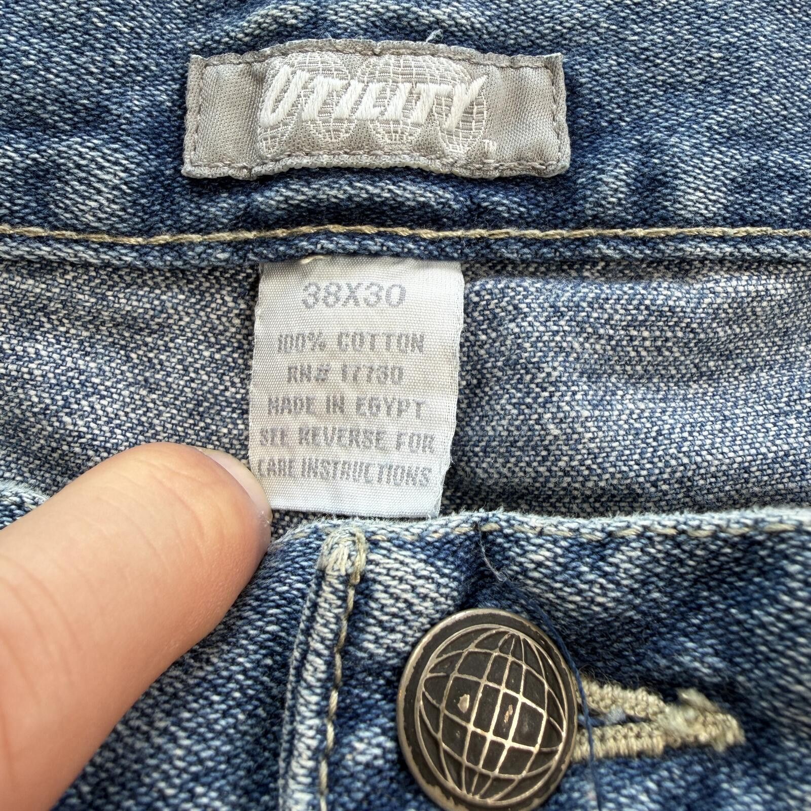 Other Vintage Y2K Utility Wide Leg Baggy Carpenter Jeans Men 38x30 Size US 38 / EU 54 - 3 Thumbnail