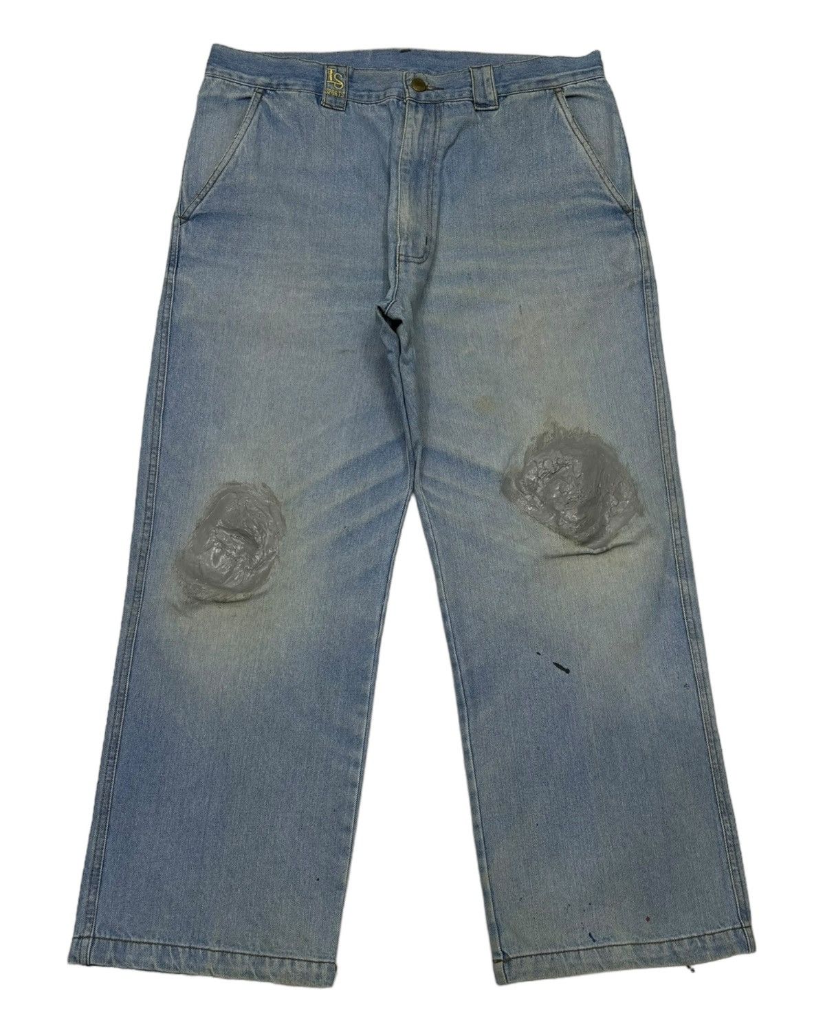 Issey Miyake VINTAGE IS SPORT BAGGY DISTRESS DESTROY DENIM JEANS Size US 34 / EU 50 - 6 Thumbnail
