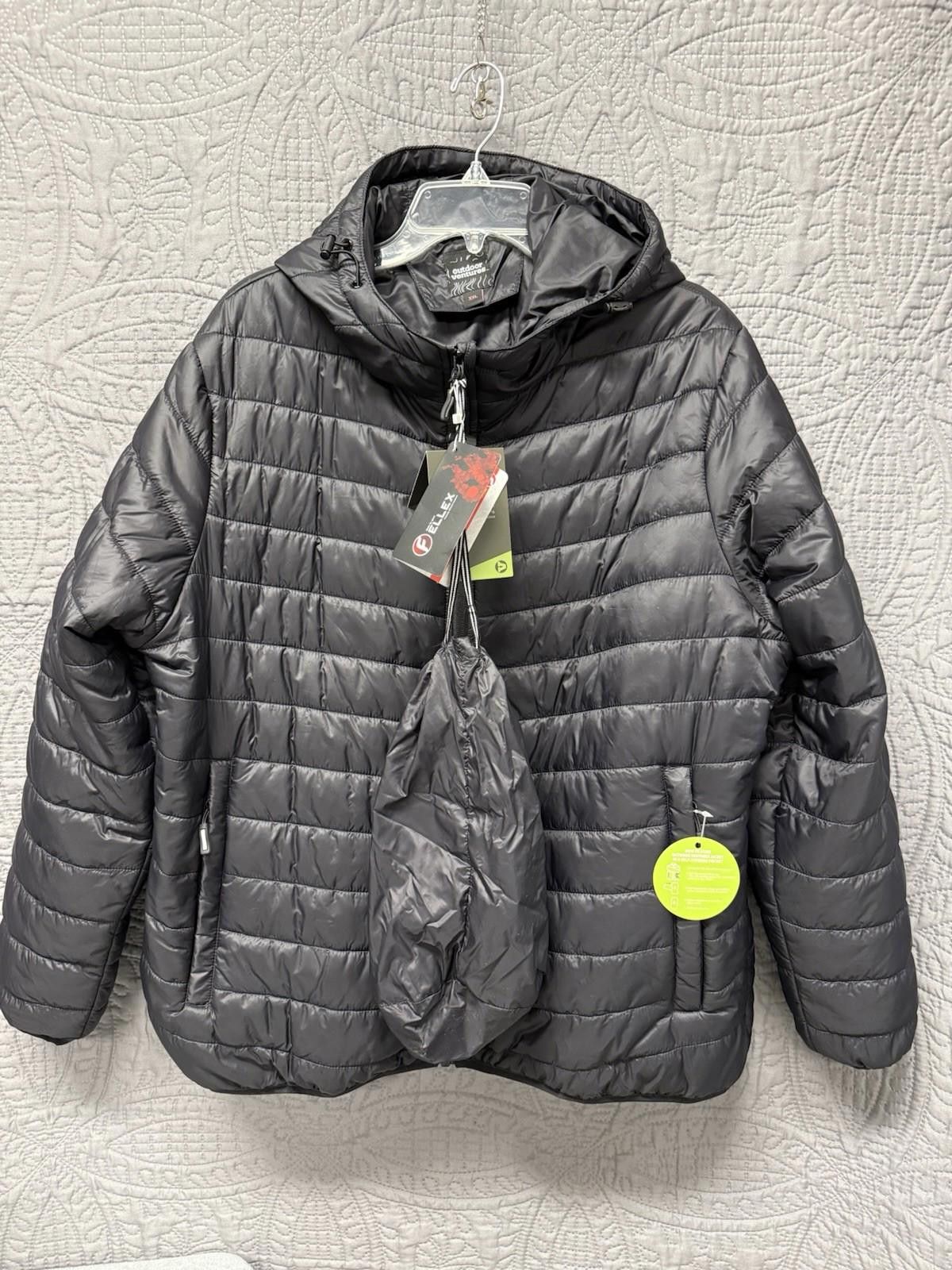 Other Men's Lightweight Packable Hooded Puffer Jacket Black XXL Size US XXL / EU 58 / 5 - 1 Thumbnail