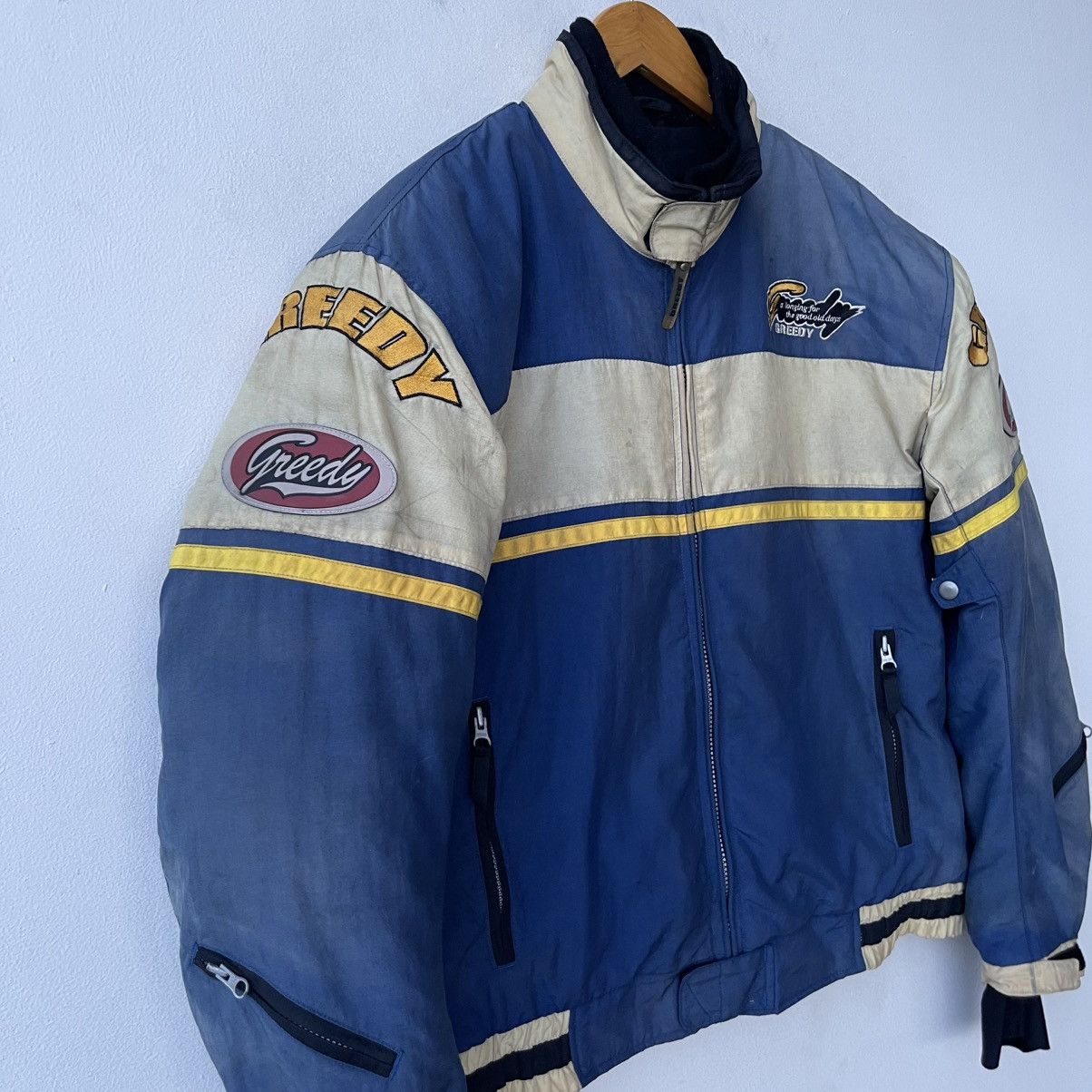 Sports Specialties Vintage GREEDY Motorsports Biker Jacket Padded Racing Gear Size US L / EU 52-54 / 3 - 6 Thumbnail