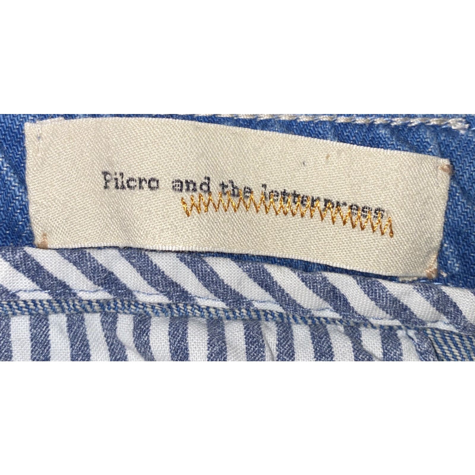 Vintage Pilcro And The Letterpress Jeans Zip Fly Womens 28 Blue Denim Cotton Blend 25 Inseam Regular Size 28 Women Size 24" / US 00 / IT 34 - 5 Thumbnail