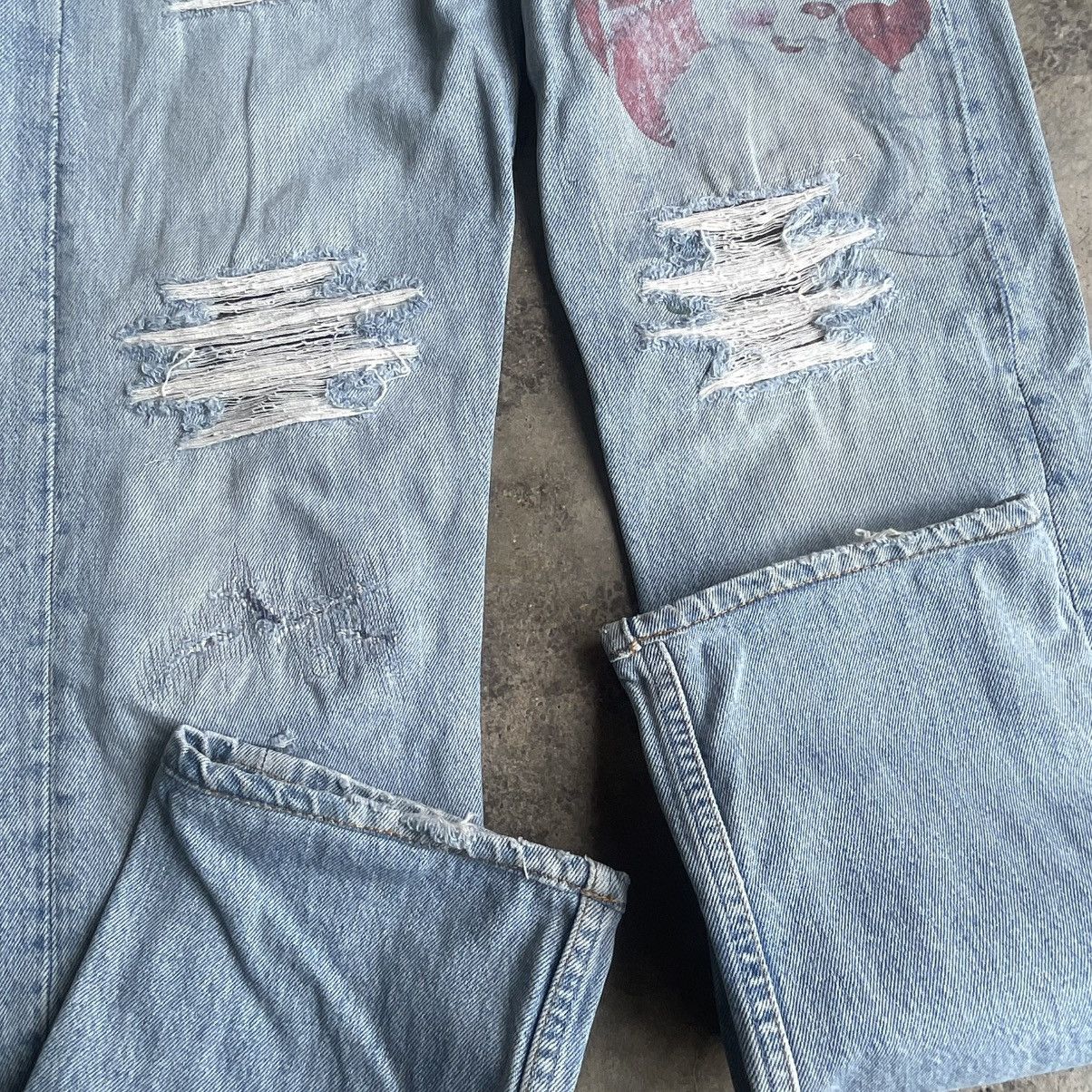 Levi's Vintage Clothing 🔥Vintage Levis 501 Stoned Washed Ripped Distress Denim Jeans Size US 31 - 7 Thumbnail