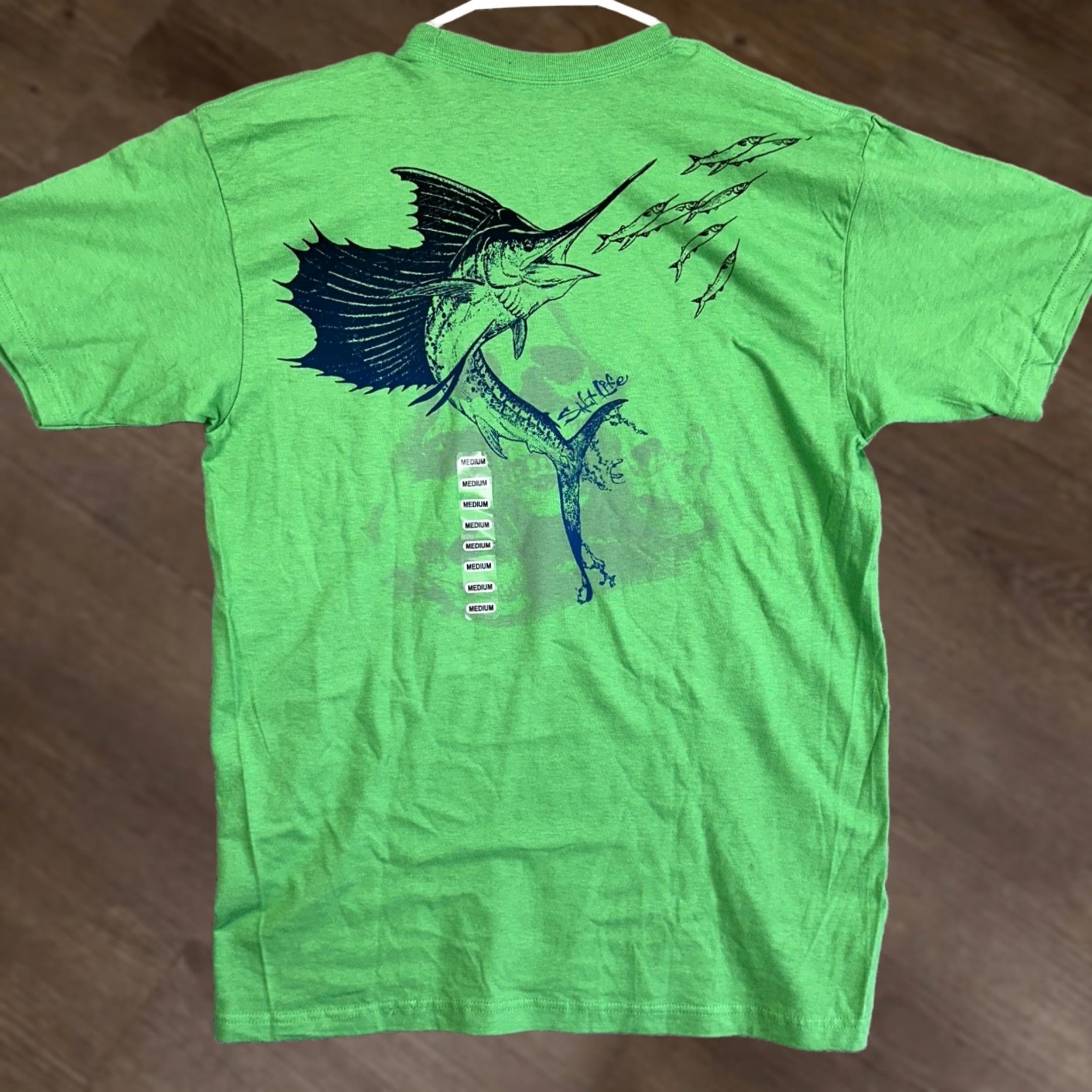 Vintage Salt Life T-Shirt Short Sleeve Men Medium Green Swordfish Graphic Pocket NEW Size US M / EU 48-50 / 2 - 1 Thumbnail
