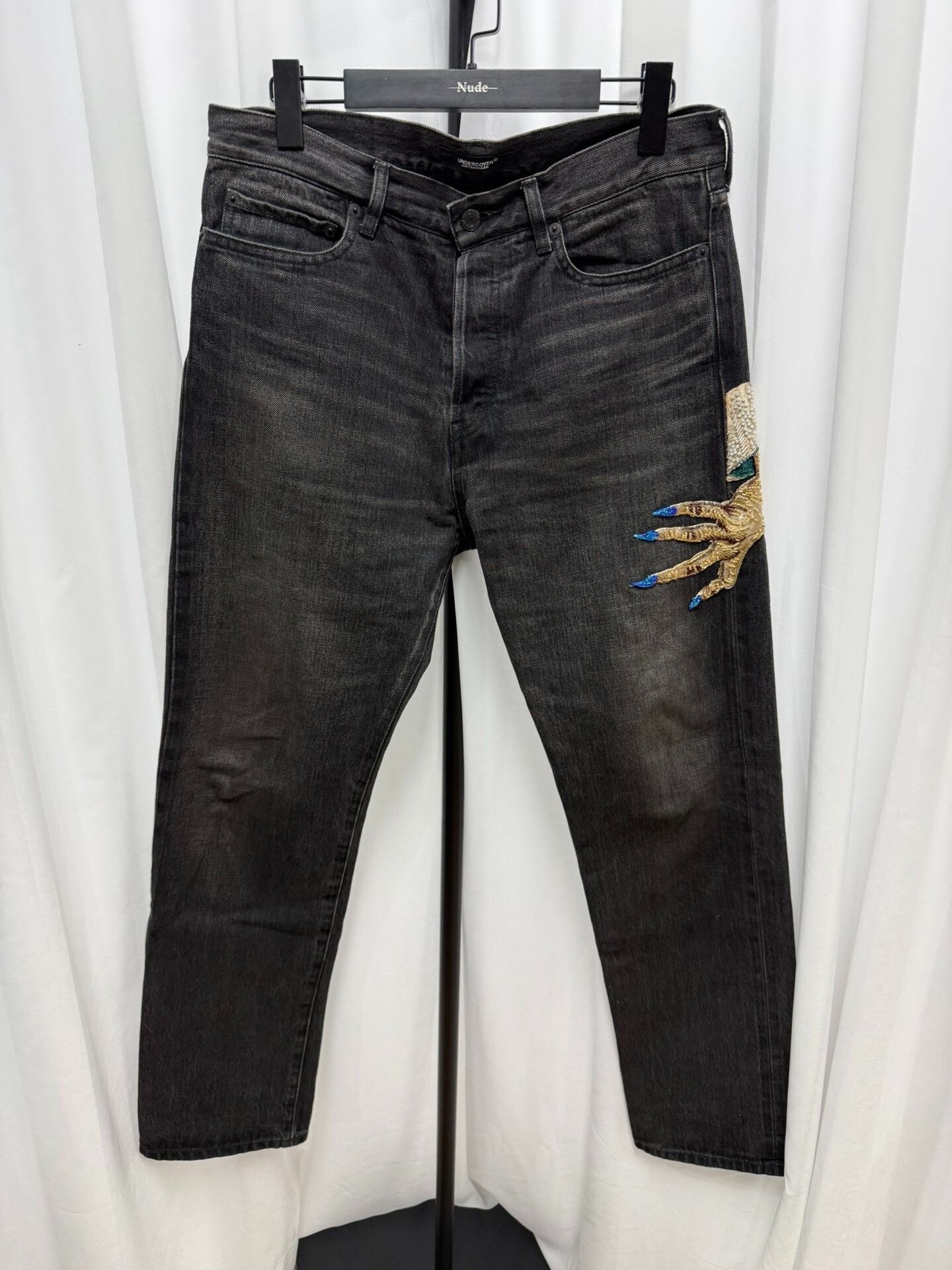 Comme des Garcons UNDERCOVER Beaded Black Denim Pants Size US 28 / EU 44 - 1 Thumbnail