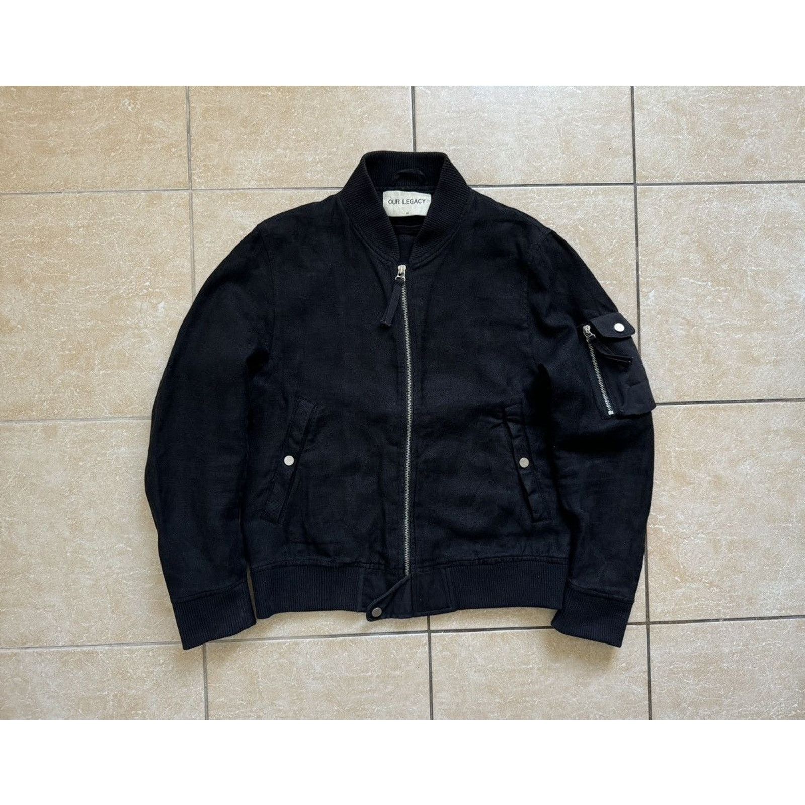 Our Legacy Vintage Our Legacy SS14 Black Flower Linen Bomber Jacket Size US S / EU 44-46 / 1 - 1 Thumbnail