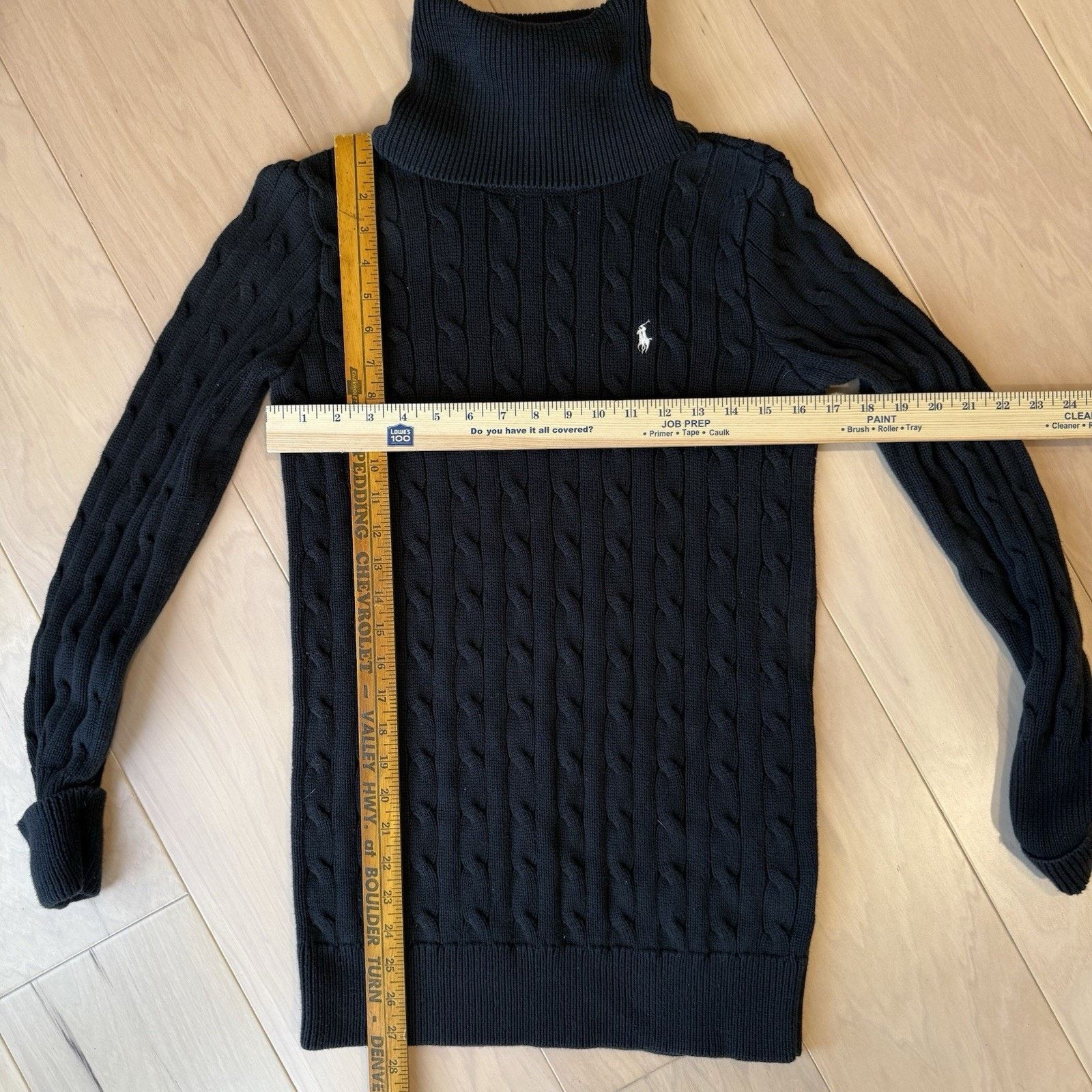 Polo Ralph Lauren Ralph Lauren Sport Cable Knit Sweater Women's S Black Size S / US 4 / IT 40 - 3 Thumbnail