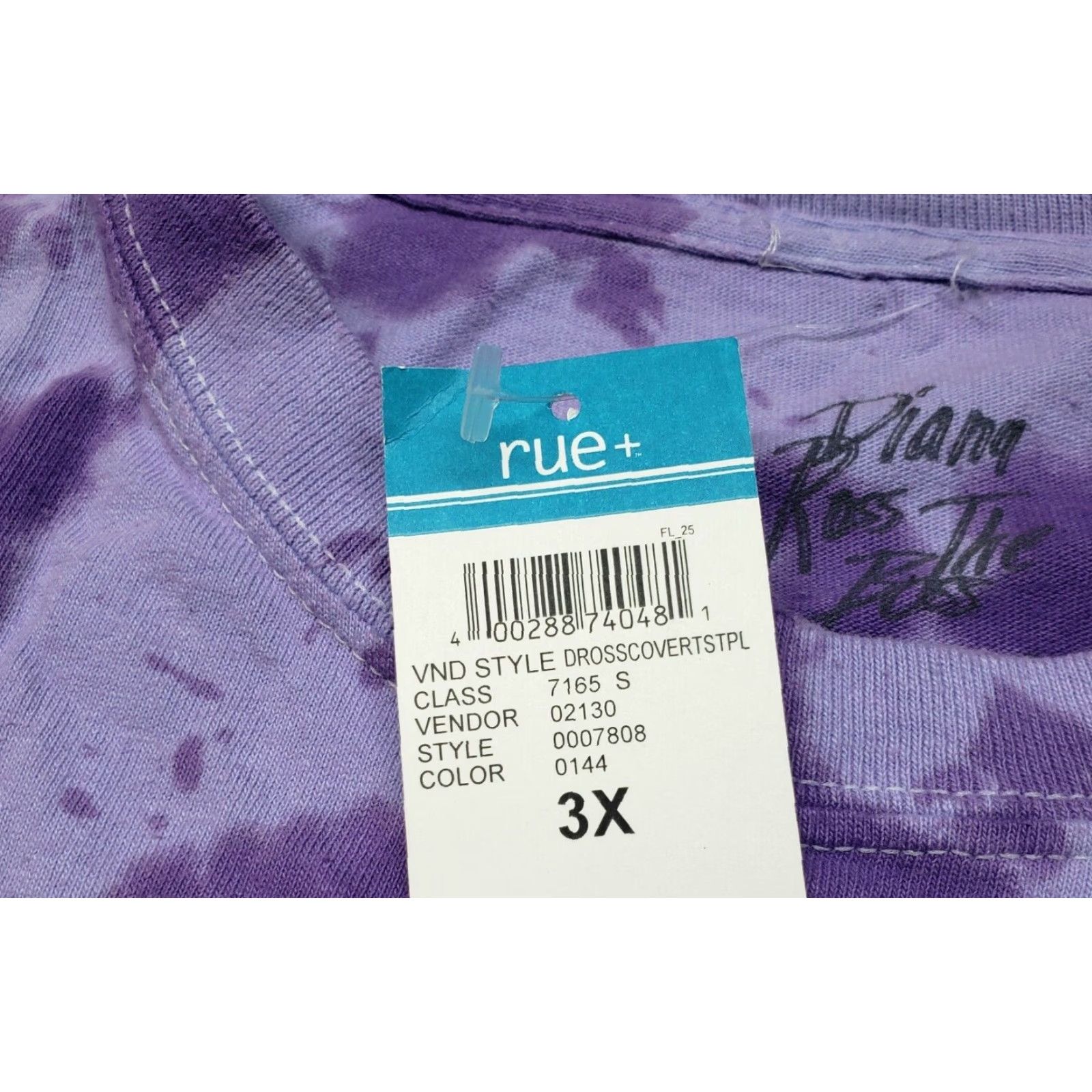 Vintage Rue21 Diana Ross Apparel T Shirt Womens 3X Purple Graphic Tie Dye The Boss New Shirt Womens Plus Size Purple Tie-Dye Graphic 3X Size XXL / US 16-18 / IT 52-54 - 6 Thumbnail