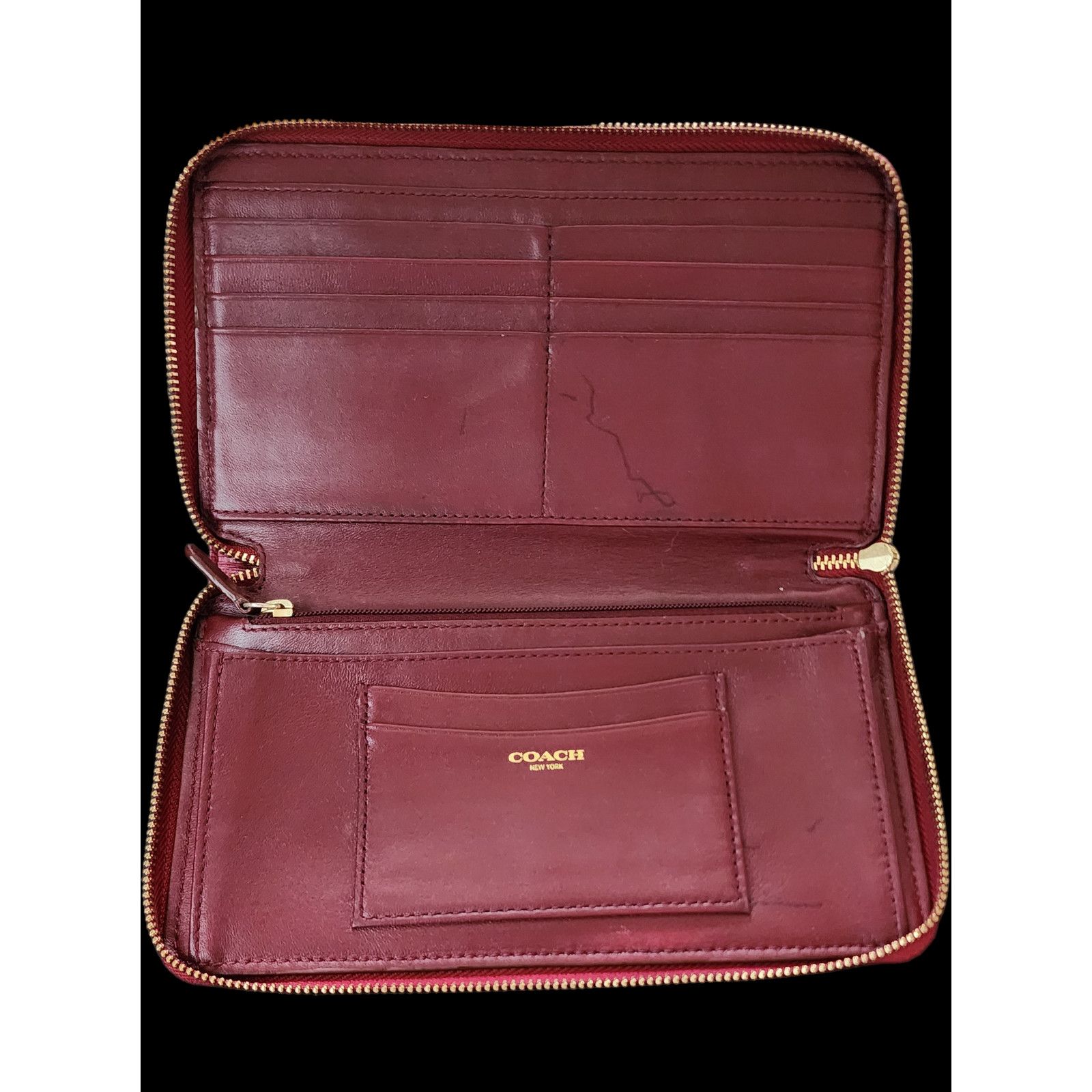 Coach Coach New York red cross grain leather wallet clutch Size ONE SIZE - 3 Thumbnail