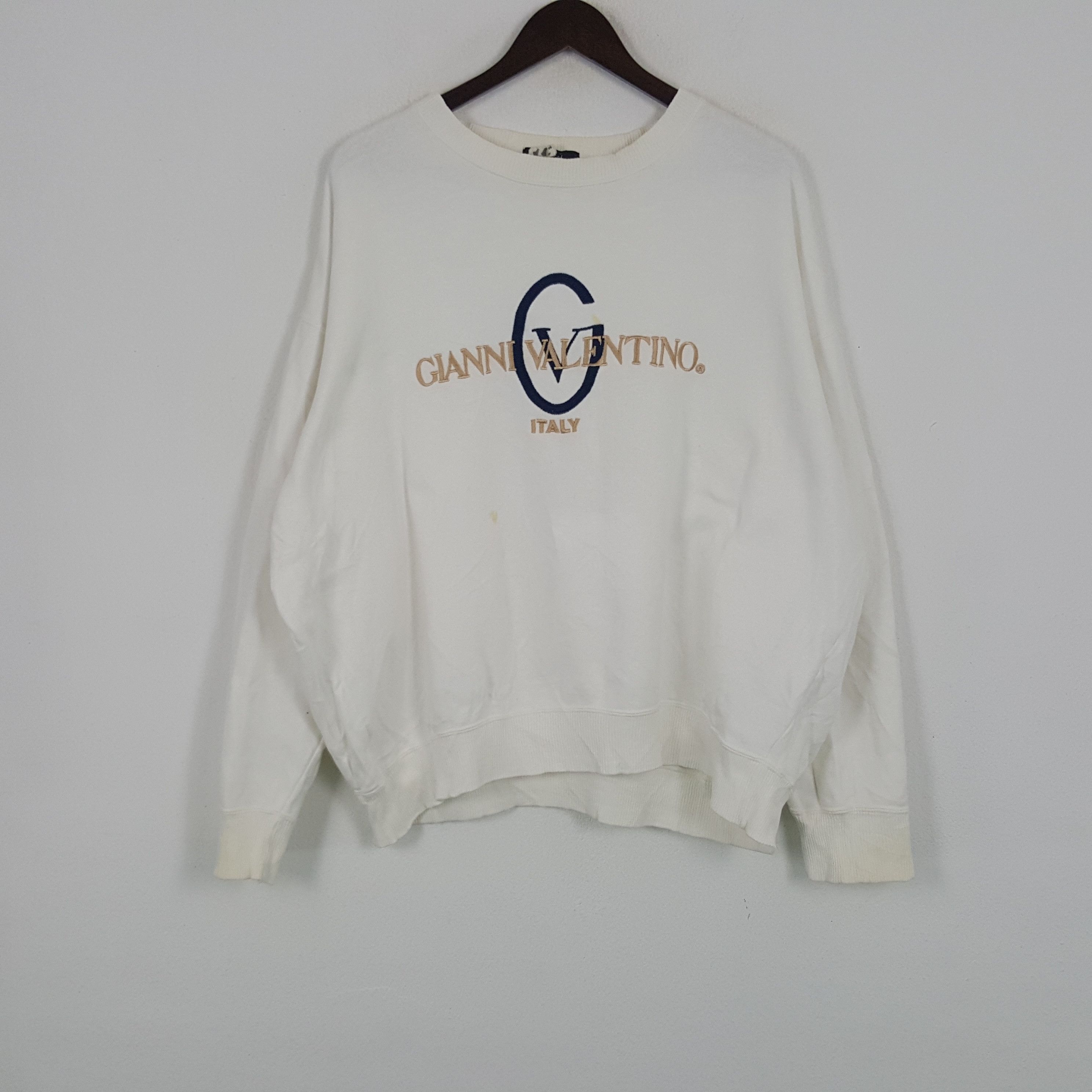 Gianni Valentino × Valentino × Vintage Vintage Gianni Valentino Embroidery Sweatshirt Size US XXL / EU 58 / 5 - 1 Thumbnail