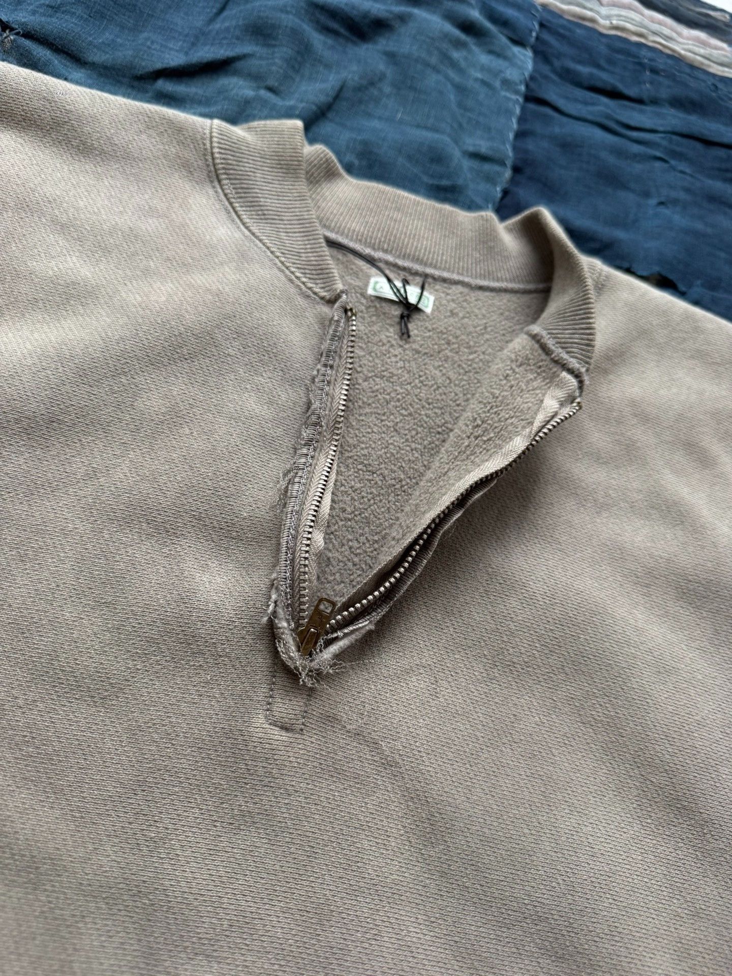 A.PRESSE A.PRESSE 25aw Vintage Half Zip Rib Sweater Size US L / EU 52-54 / 3 - 4 Thumbnail