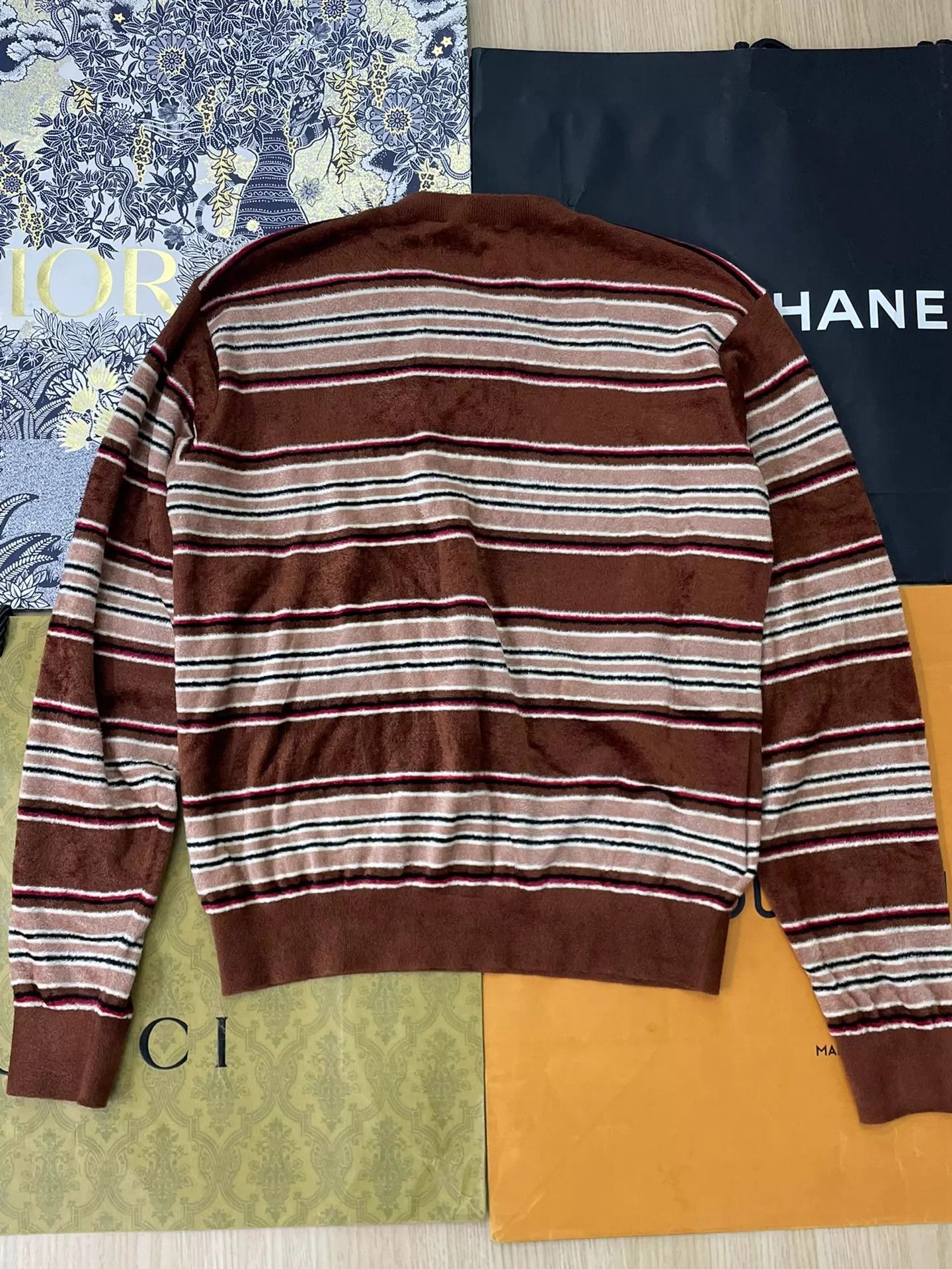 Miu Miu MIU MIU 26 Camel Stripe Chenille Unisex Top 38 Size XS / US 0-2 / IT 36-38 - 3 Thumbnail
