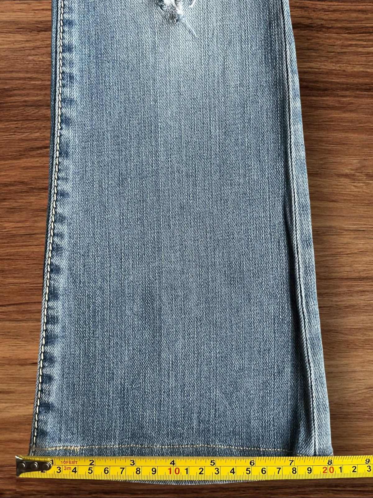 Hysteric Glamour Vintage Y2K Japanese Brand Blue Washed Low Rise Flare Jeans Size 26" / US 2 / IT 38 - 16 Thumbnail