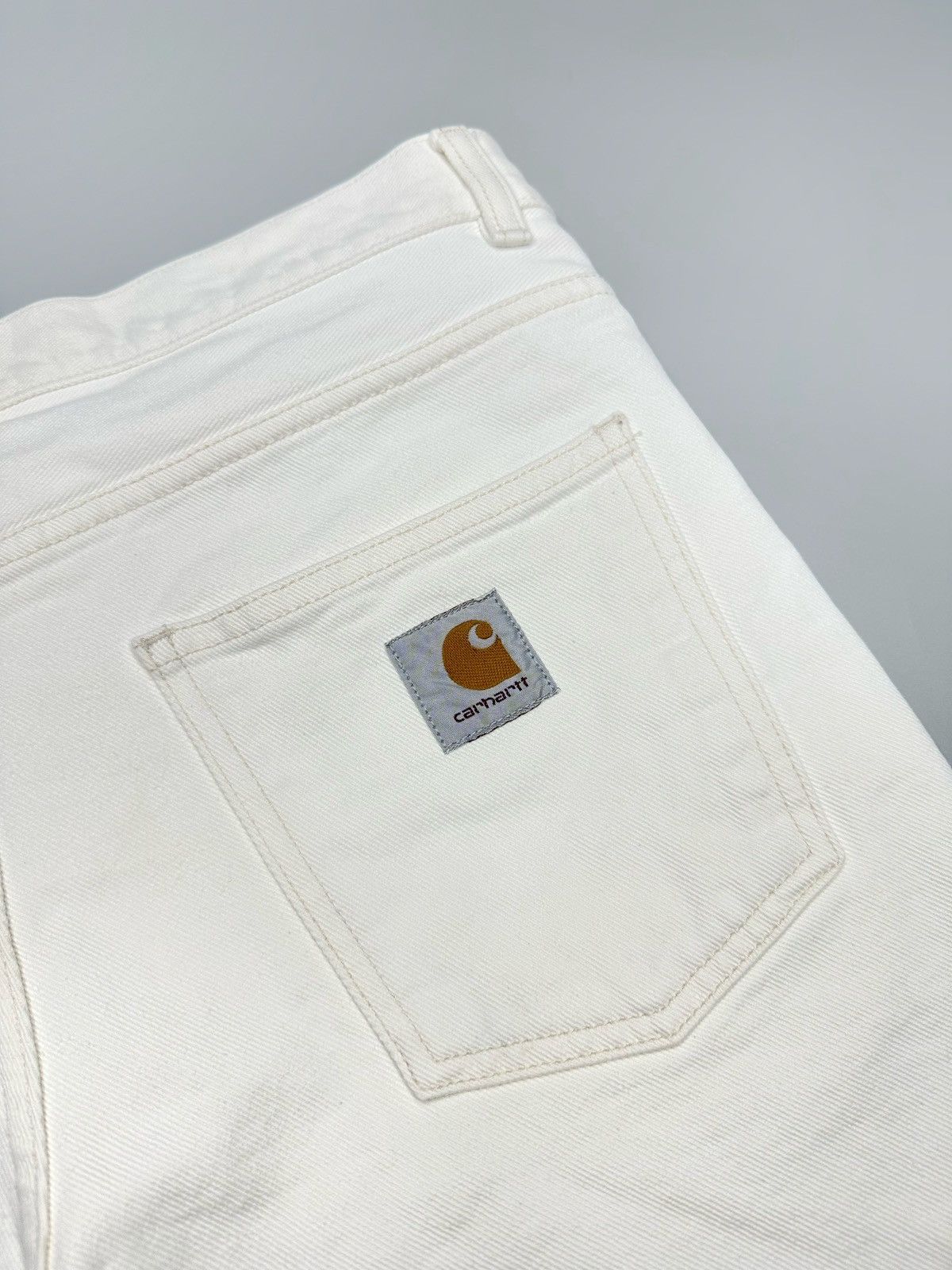 Carhartt Wip Vintage Y2k Carhartt Wip White Jeans Shorts Size US 31 - 3 Thumbnail